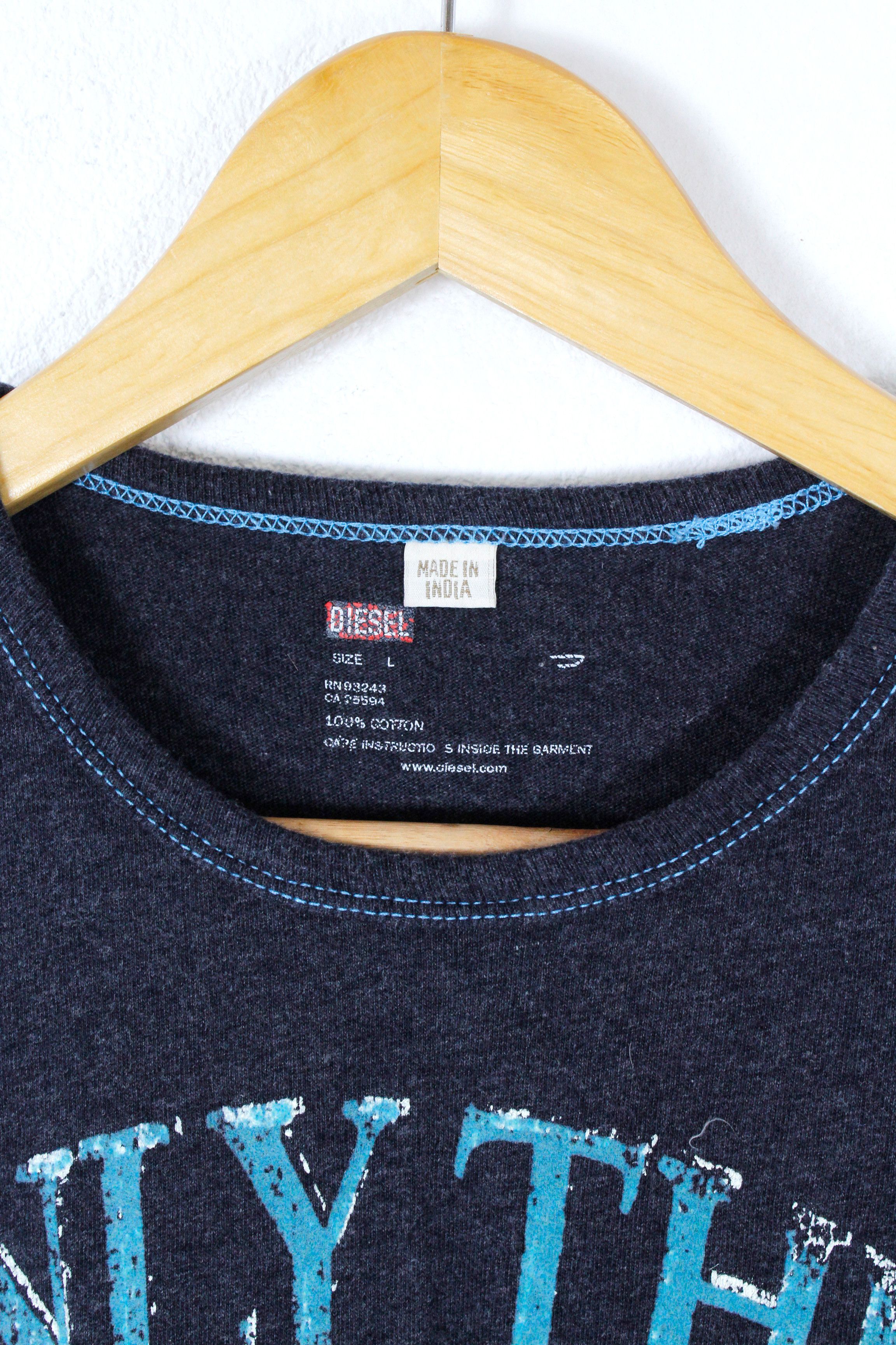 Diesel × Vintage Vintage Diesel Y2K Only The Brave Graphic Tee Tshirt 00s Size US S / EU 44-46 / 1 - 3 Thumbnail