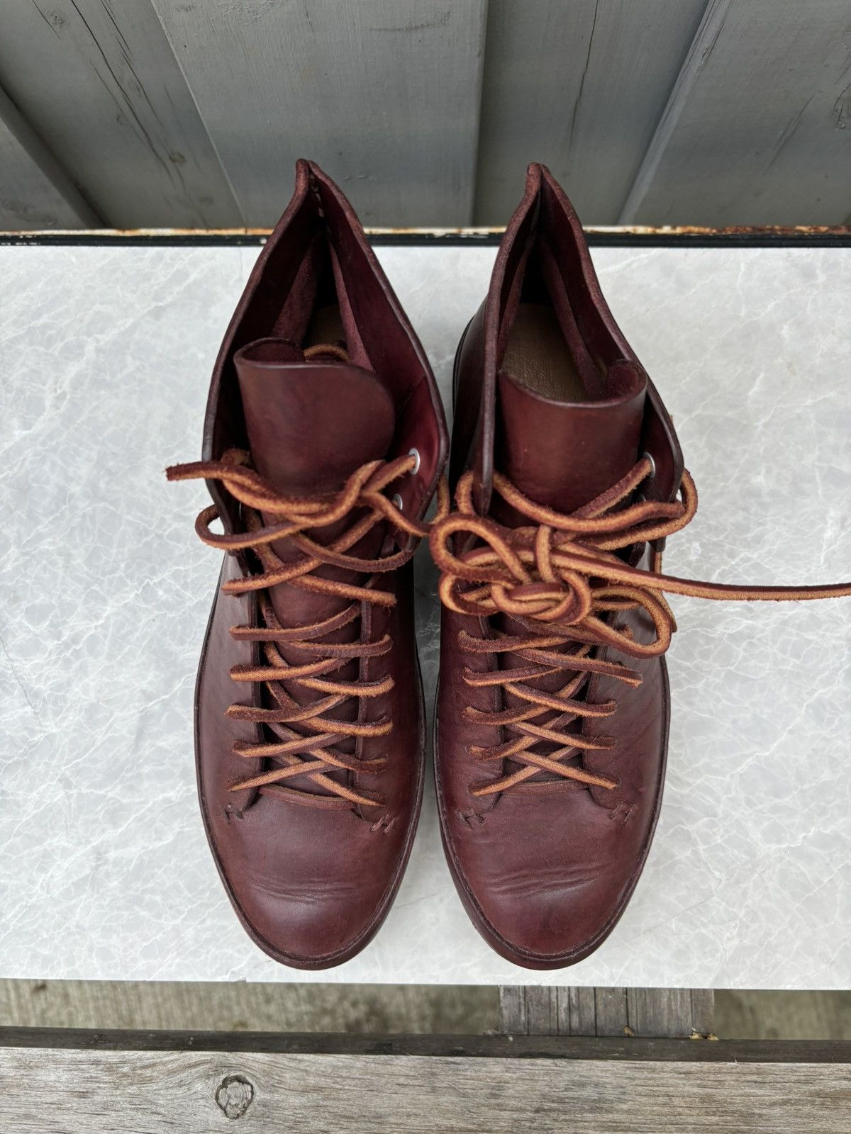 Designer × Feit Feit Classic High Leather Shoes Size 37 - 7 Goodyear Oxblood Size US 7 / IT 37 - 8 Thumbnail