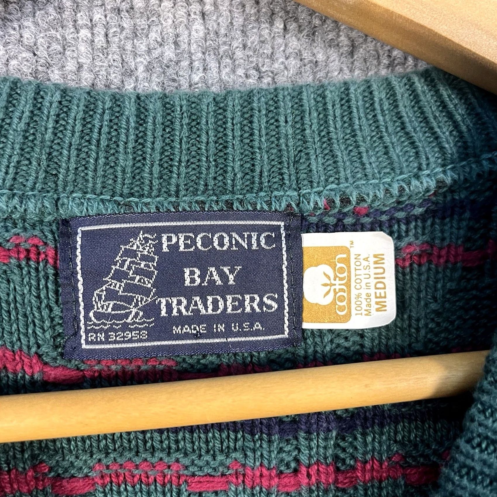 Vintage VINTAGE Peconic Bay Traders Sweater Mens M Knit Pullover Coogi Style Made In USA Size US M / EU 48-50 / 2 - 5 Thumbnail