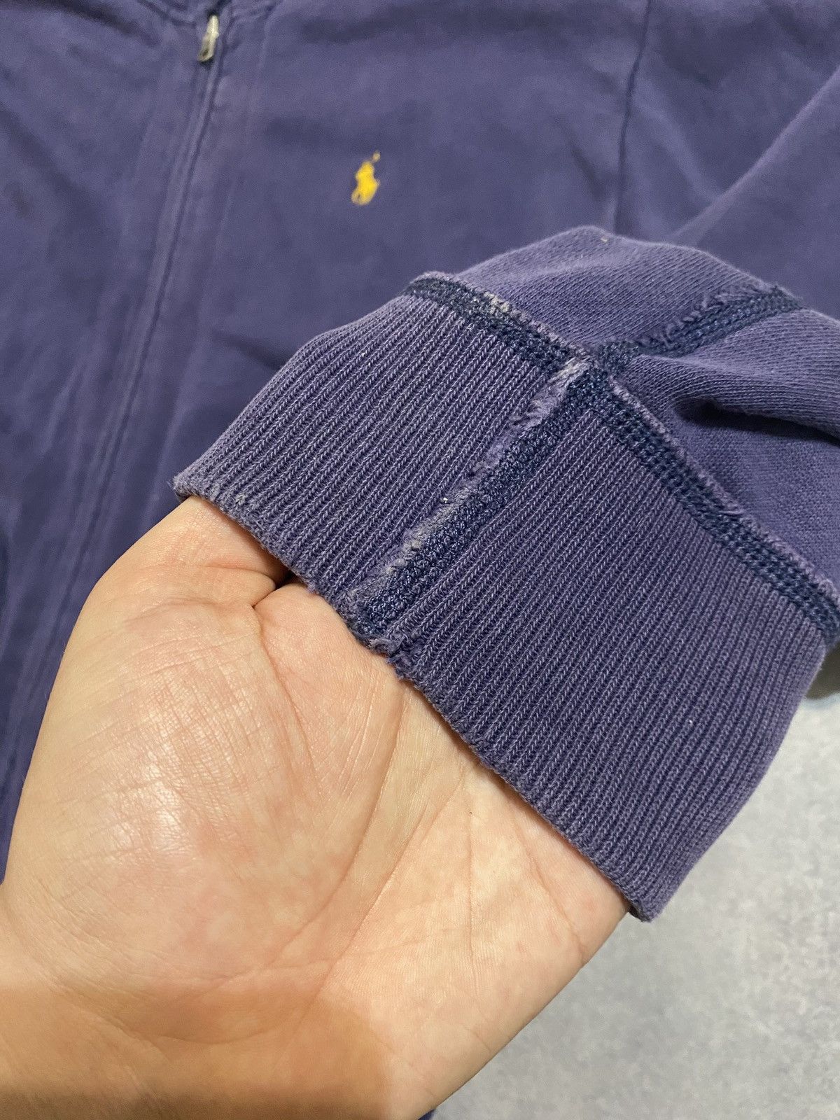 Polo Ralph Lauren × Ralph Lauren × Vintage Vintage Polo Ralph Lauren Distressed Zip Hoodie Oversized Size US XL / EU 56 / 4 - 10 Thumbnail