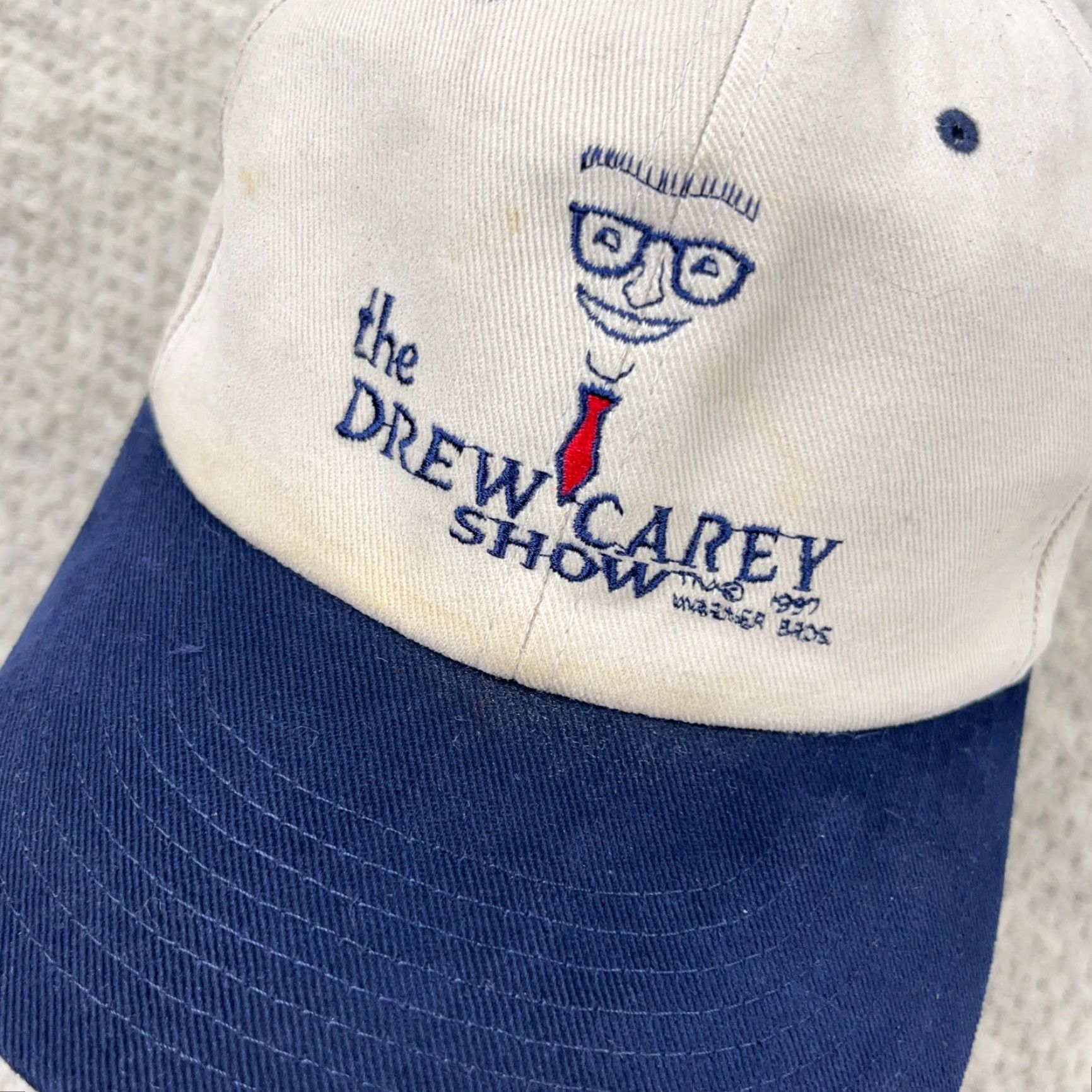 Vintage VINTAGE Yupoong The Drew Carey Show Snapback Hat Cap 90s Beige Adjustable Mens Size ONE SIZE - 3 Thumbnail