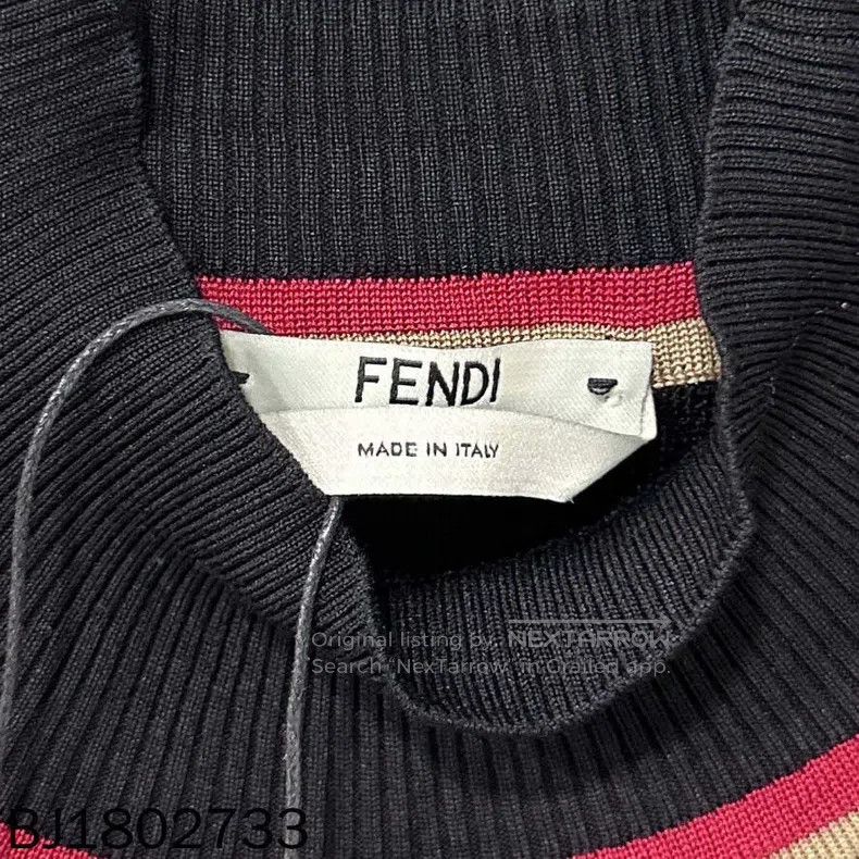 Fendi Fendi Striped Silk Long Sleeve Undergarment Size M / US 6-8 / IT 42-44 - 6 Thumbnail