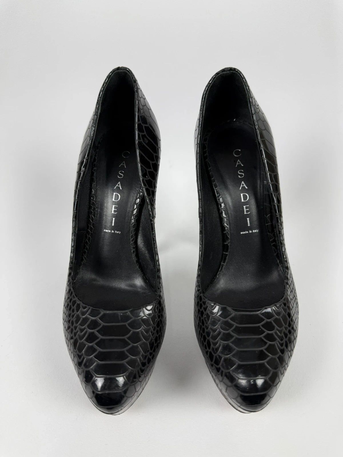 Casadei Casadei Embossed Platform Heels size 36 Size US 6 / IT 36 - 2 Thumbnail