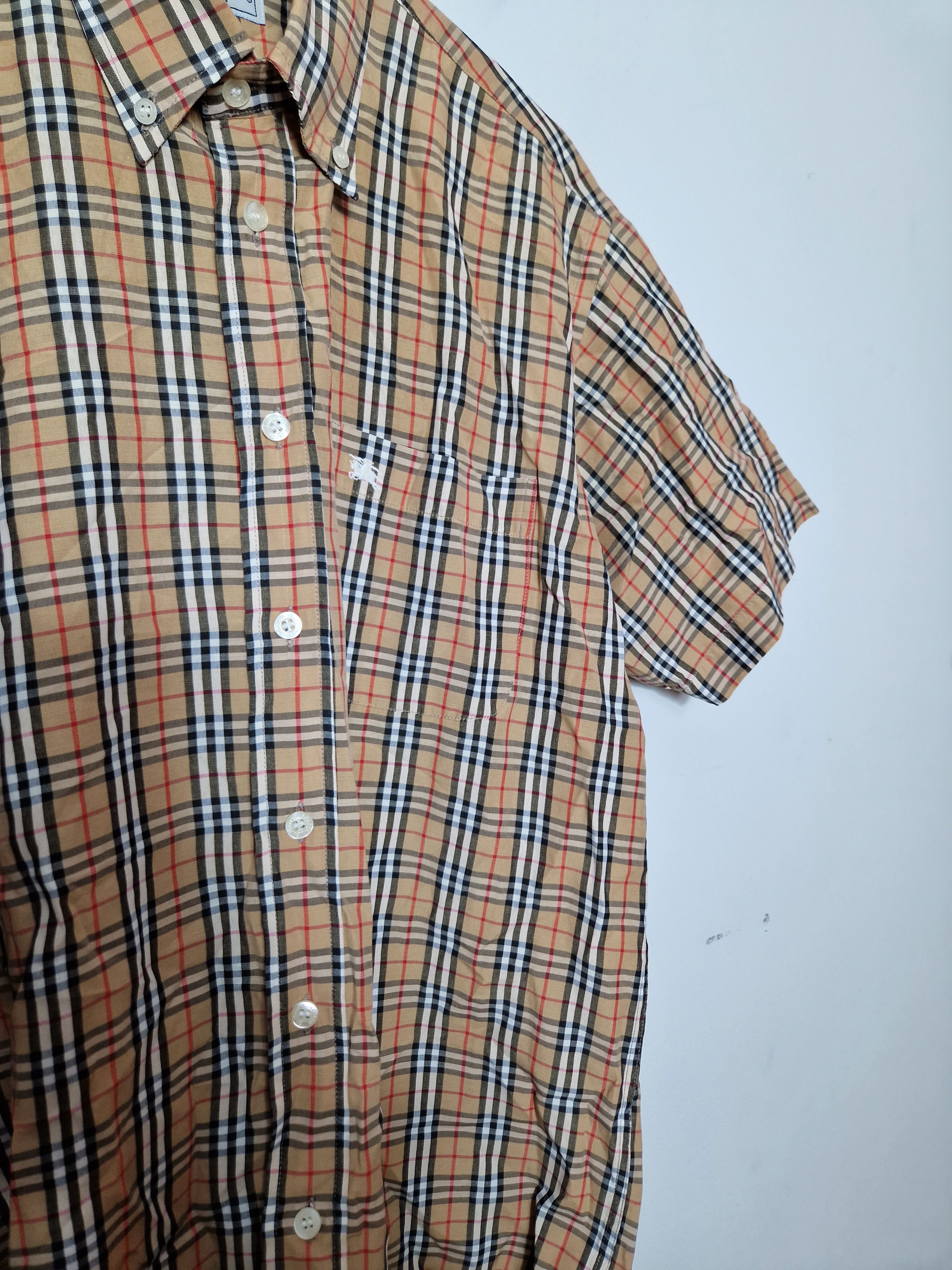 Burberry × Vintage Burberry vintage 90s nova check fullprinted shirt Size US L / EU 52-54 / 3 - 5 Thumbnail