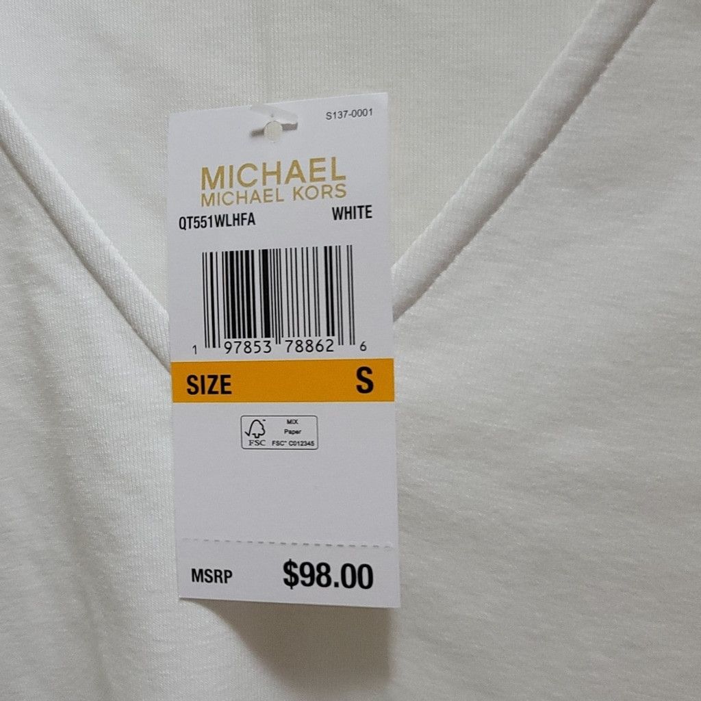 Michael Kors NWT Michael By Michael Kors Flutter Sleeve Top Size S / US 4 / IT 40 - 4 Thumbnail