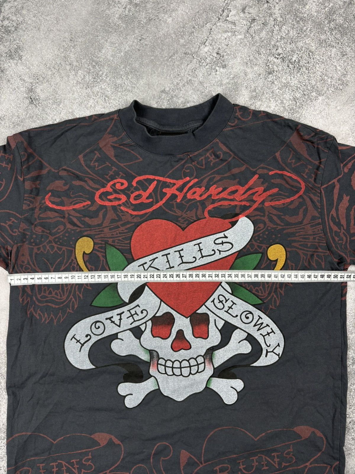 Ed Hardy × Vintage Y2K VTG Ed Hardy Tattoo Shirt Size S Christian Audigier Size S / US 4 / IT 40 - 8 Thumbnail