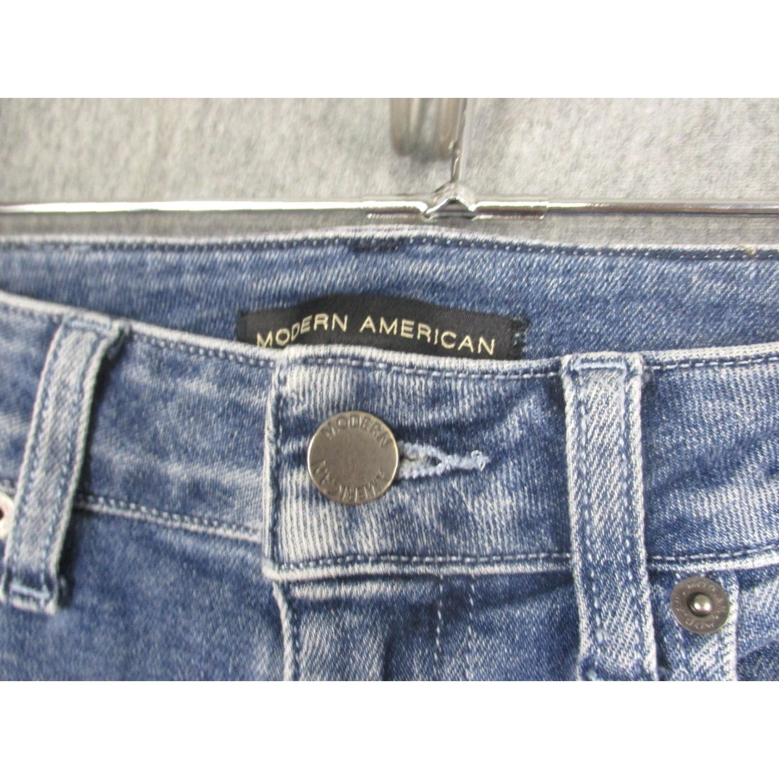Vintage VINTAGE? No. Modern American Blue Denim Jeans Womens 27 Slim Skinny High Ankle Karma Soho 90s? Size 27" / US 4 / IT 40 - 7 Thumbnail
