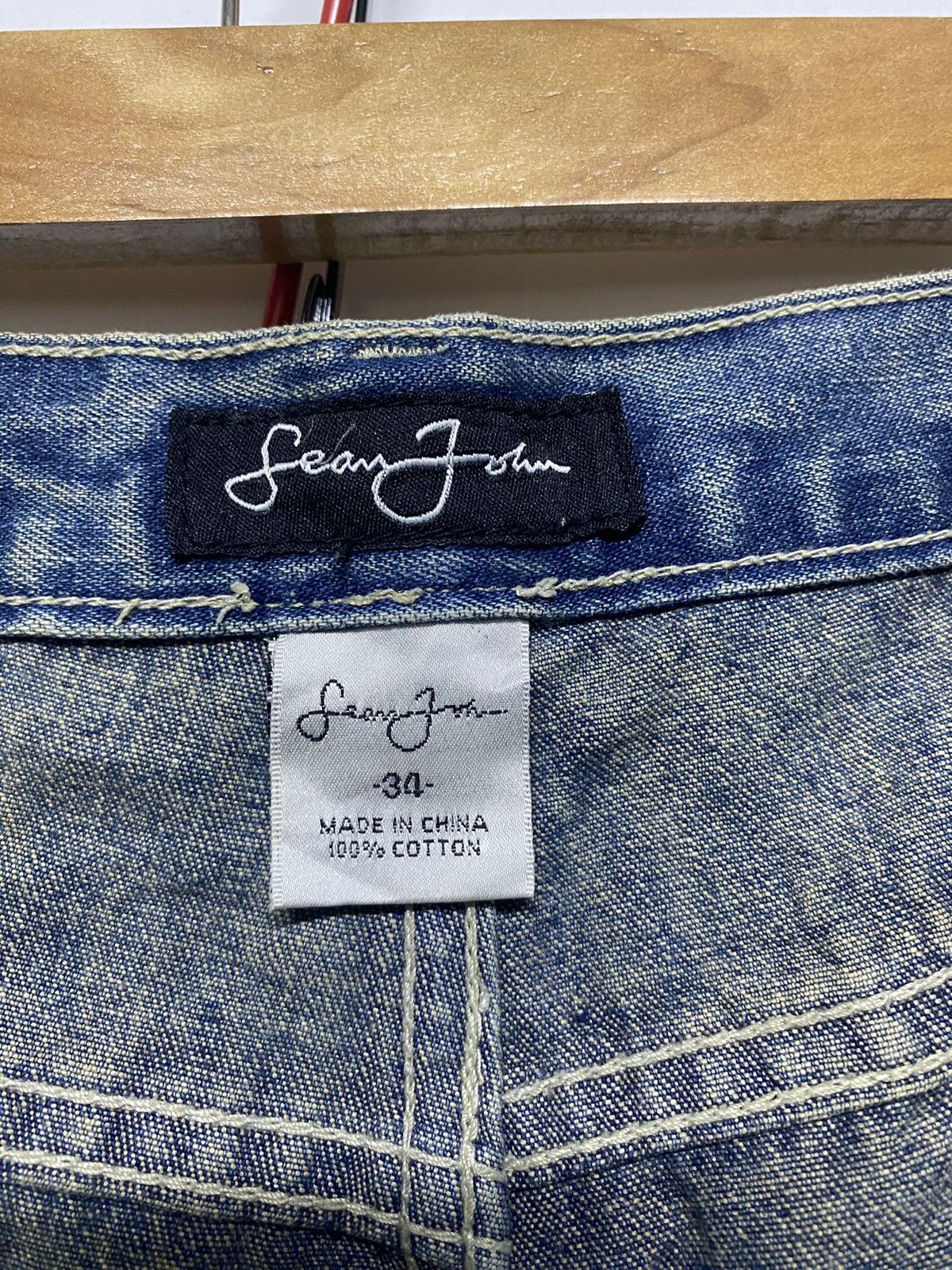 Sean John Sean John Mens Jeans Embroidered Sign Logo Retro Baggy Denim Size US 36 / EU 52 - 15 Thumbnail