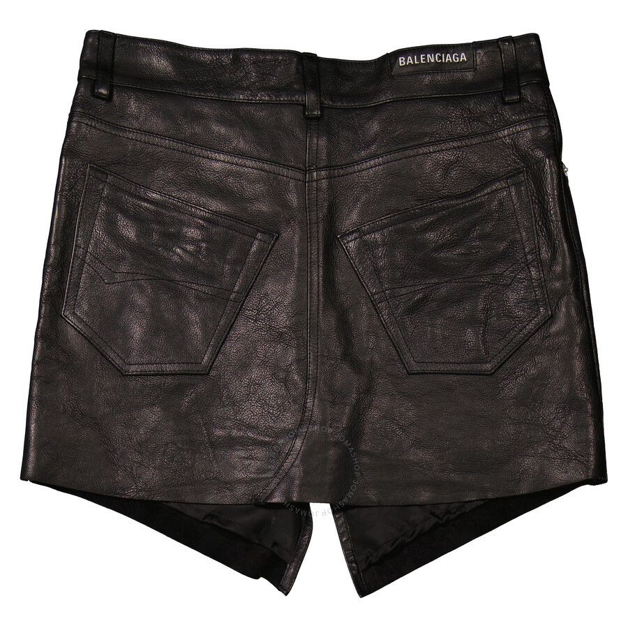 Balenciaga o1w1db10625 Mini Cut Up Skirt in Black Size 25" / US 0 / IT 36 - 3 Thumbnail