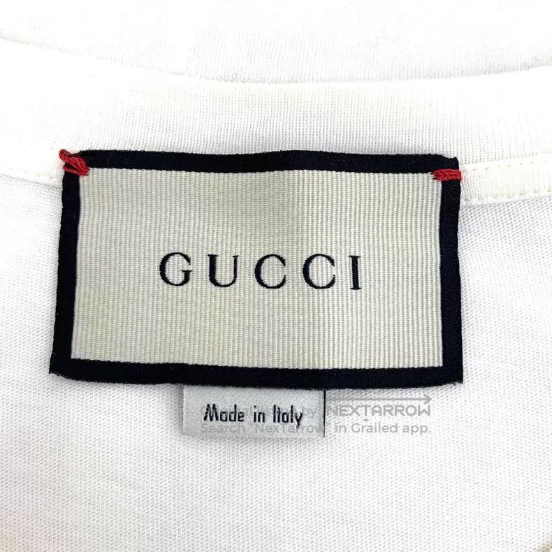Gucci Gucci Beige cat embroidered cotton short-sleeved T-shirt Size XXS / US 00 / IT 34 - 5 Thumbnail