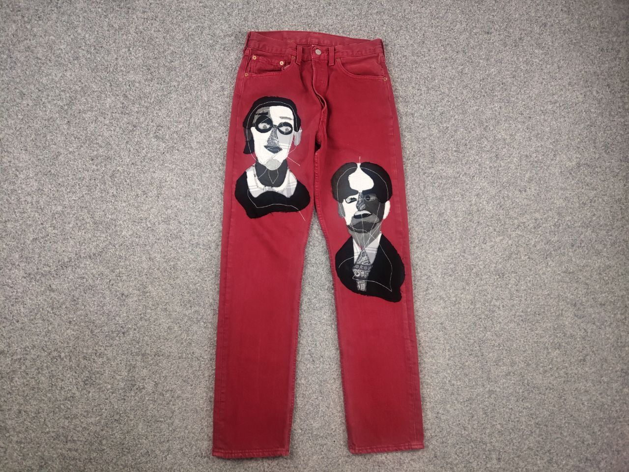 Levi's Vintage 90's Levis 501 Sashiko Patchwork Face Jeans watanabe Size 31" - 9 Thumbnail