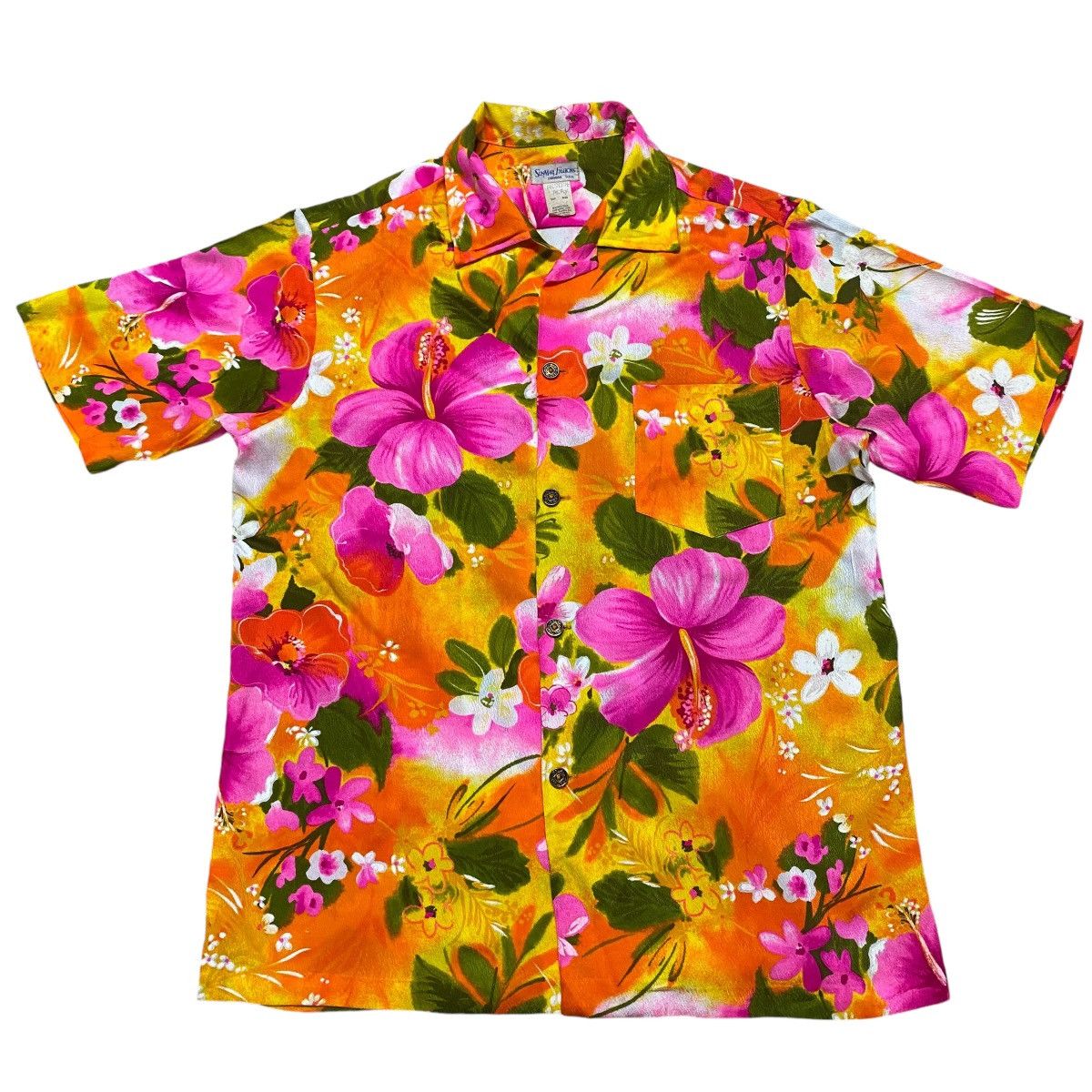 Vintage 70s Sunmari Fashions Hawai Shirt Acrylic