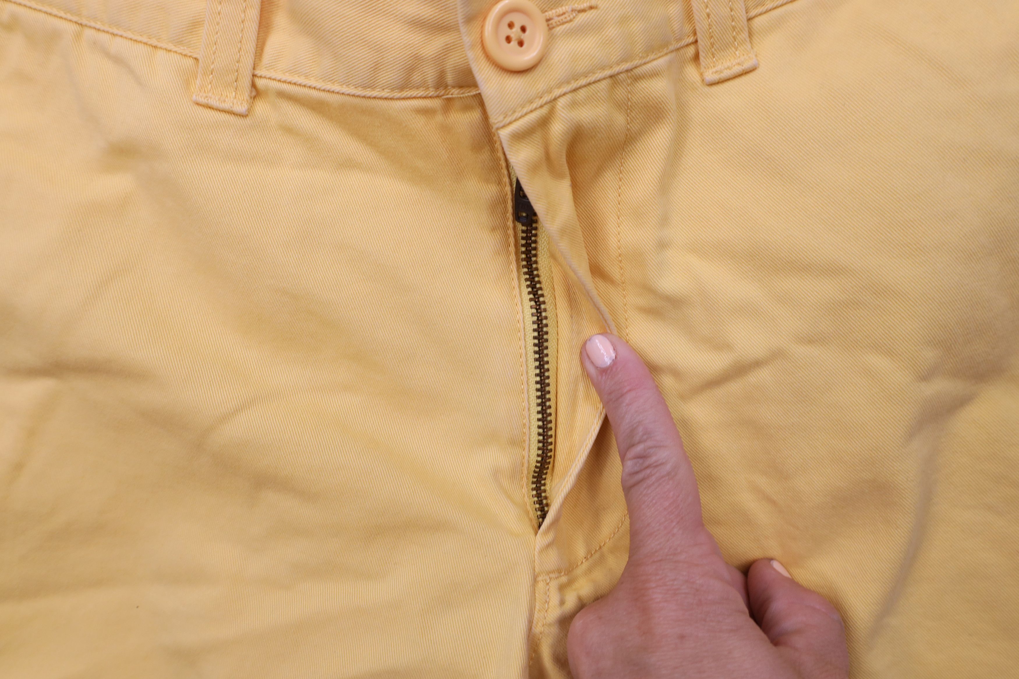 J.Crew Vintage 90s Y2K J Crew Above Knee Chino Shorts Yellow Cotton Size US 32 / EU 48 - 5 Thumbnail