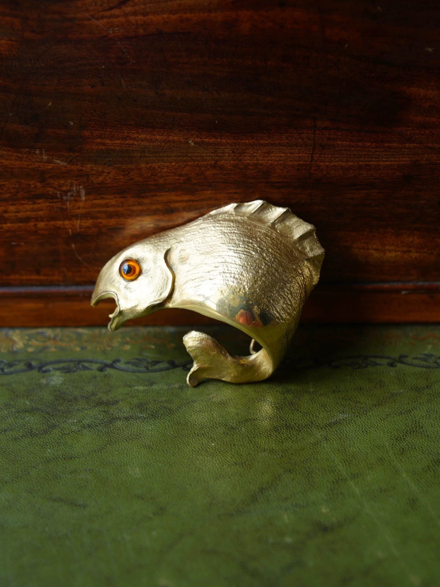 Other Christopher Ross Vintage 70s 24K Goldfish Belt Buckle Size ONE SIZE - 2 Thumbnail