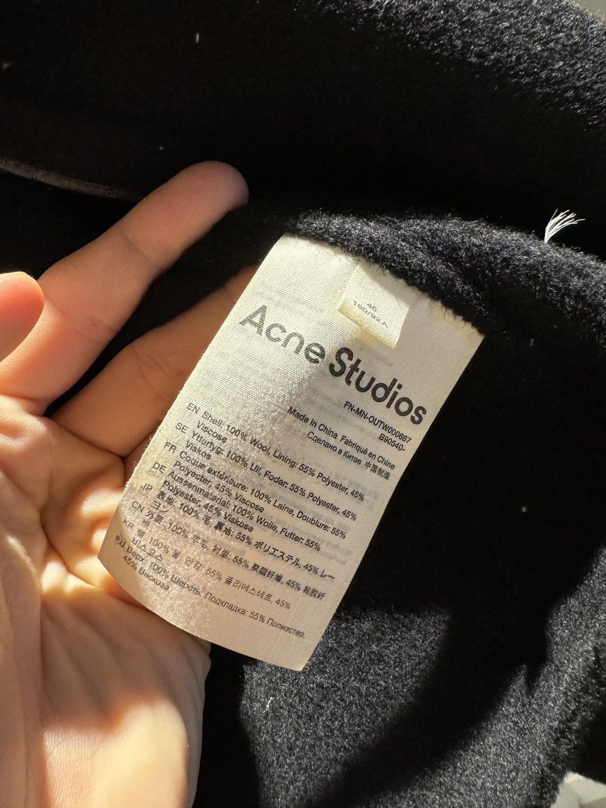 Acne Studios Acne Studios Cropped Wool Jacket Size US S / EU 44-46 / 1 - 5 Thumbnail