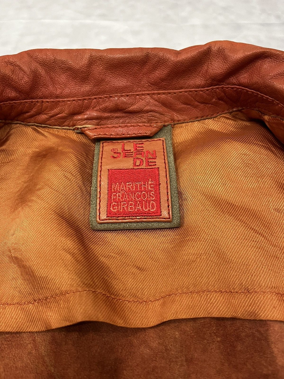Marithe + Francois Girbaud Marithe Francois Girbaud Vintage Rare Orange Leather Jacket Size M / US 6-8 / IT 42-44 - 9 Thumbnail
