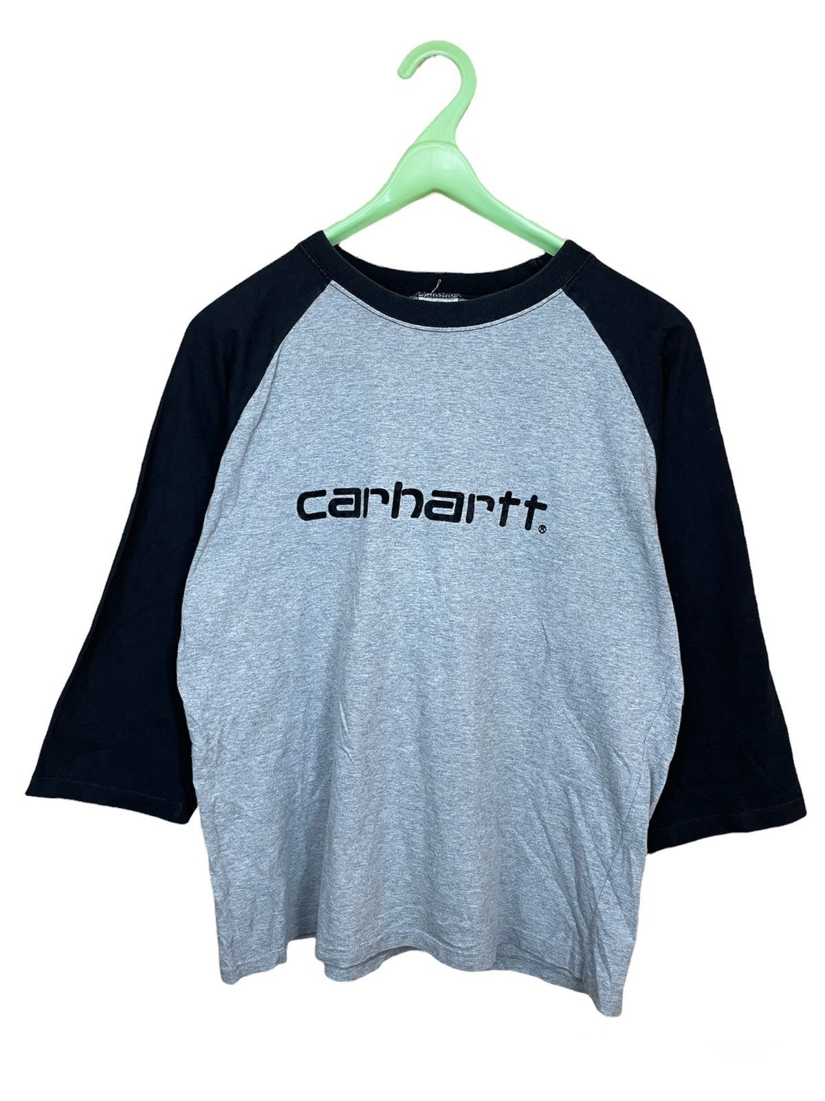 Carhartt × Carhartt Wip Vintage Big Logo Athletic Script Heather 3/4 Sleeve Top Gray T-Shirt Size US S / EU 44-46 / 1 - 8 Thumbnail