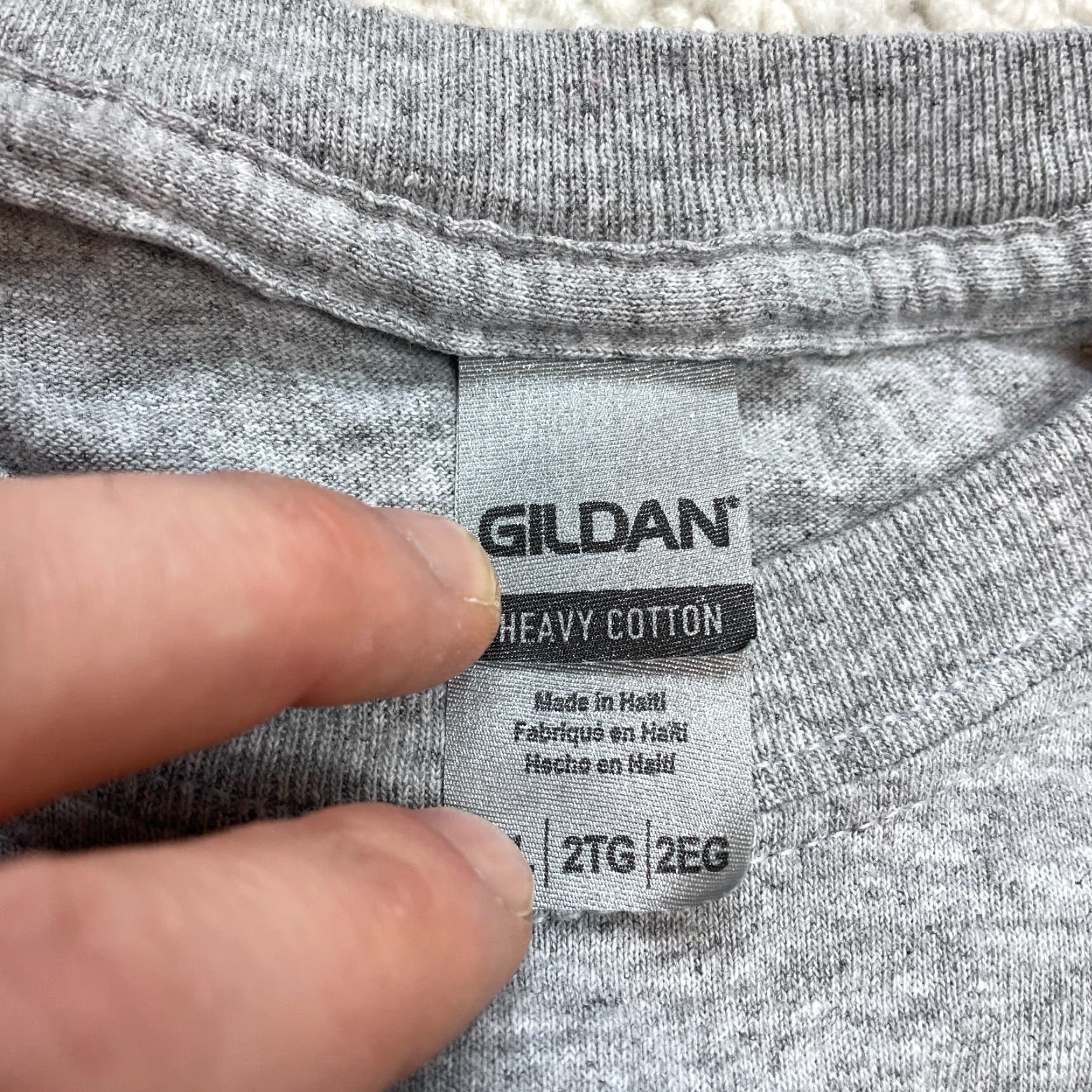 Gildan Gildan Heavy Cotton Shirt Mens 2XL Gray T-Shirt" Size US XXL / EU 58 / 5 - 4 Thumbnail