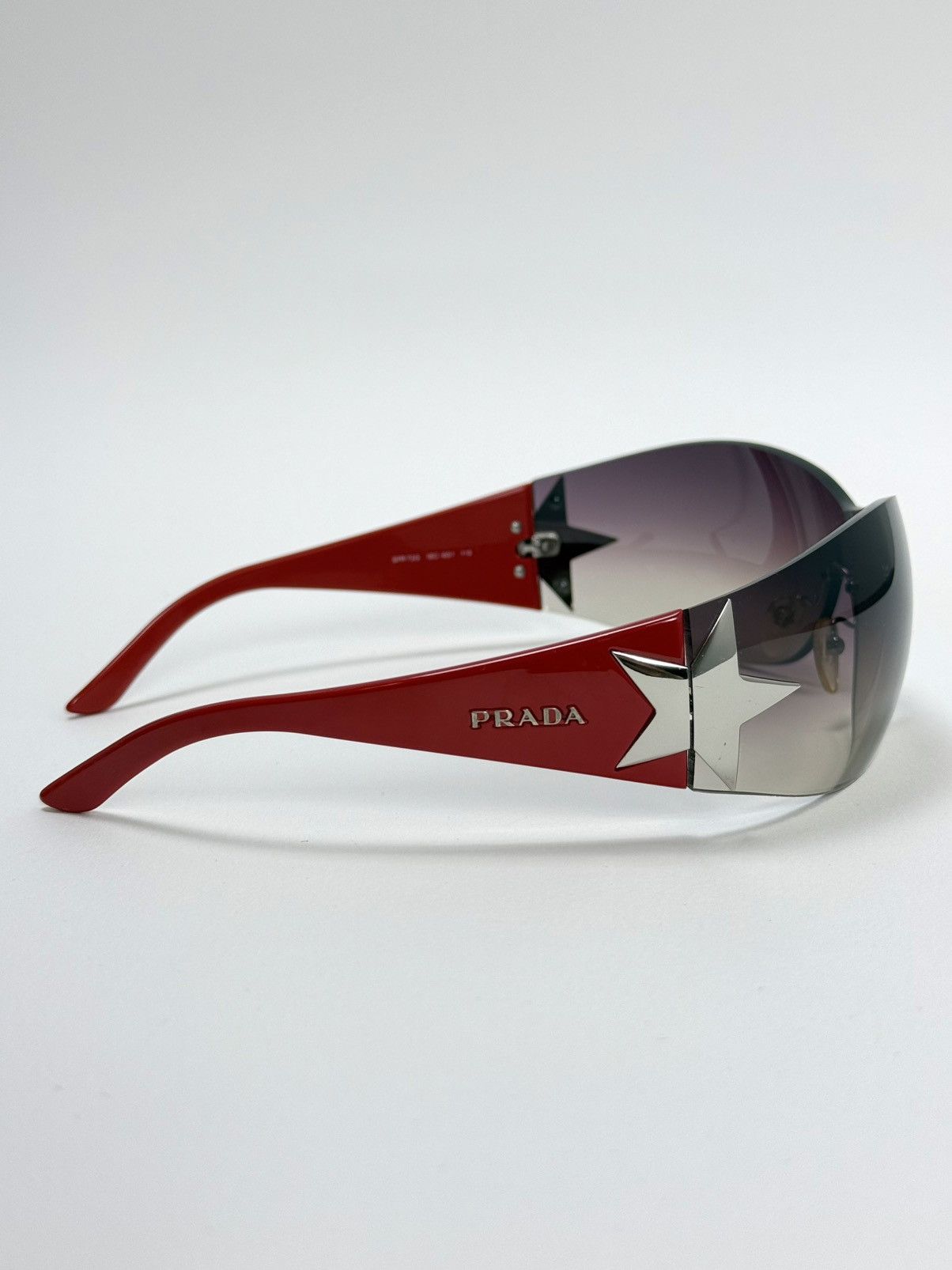 Prada Y2K ICONIC PRADA STAR RED SUNGLASSES Size ONE SIZE - 3 Thumbnail