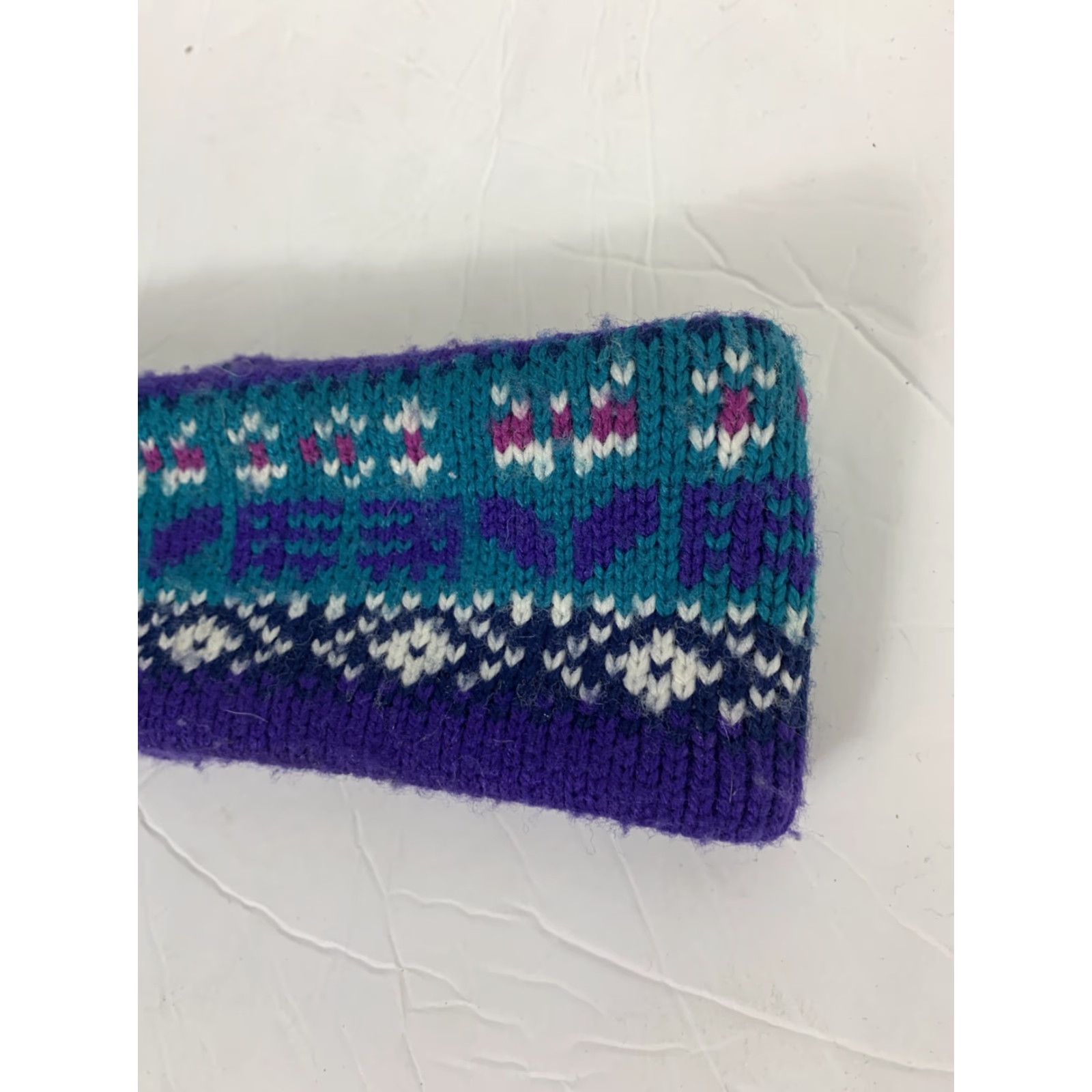 Vintage VINTAGE HEAD Headband Womens One Size Green Blue Purple fleece lined Ski Band Hat Size ONE SIZE - 2 Thumbnail
