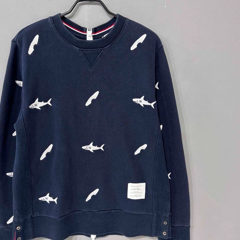 Thom Browne Thom Browne Shark embroidered zipper sweatshirt 2505-Nextar Size US L / EU 52-54 / 3 - 2 Thumbnail