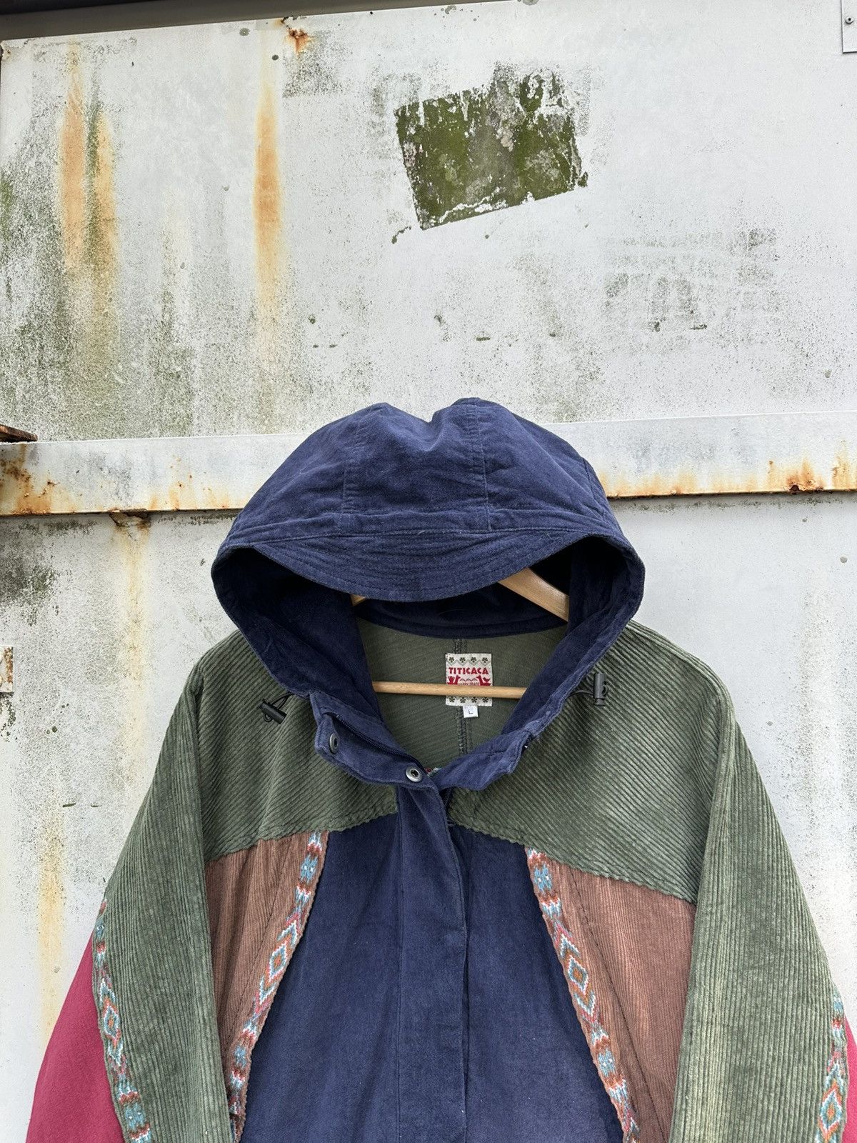 Japanese Brand 👹Titicaca Quilted Colorblock Corduroy Jacket Size US L / EU 52-54 / 3 - 6 Thumbnail
