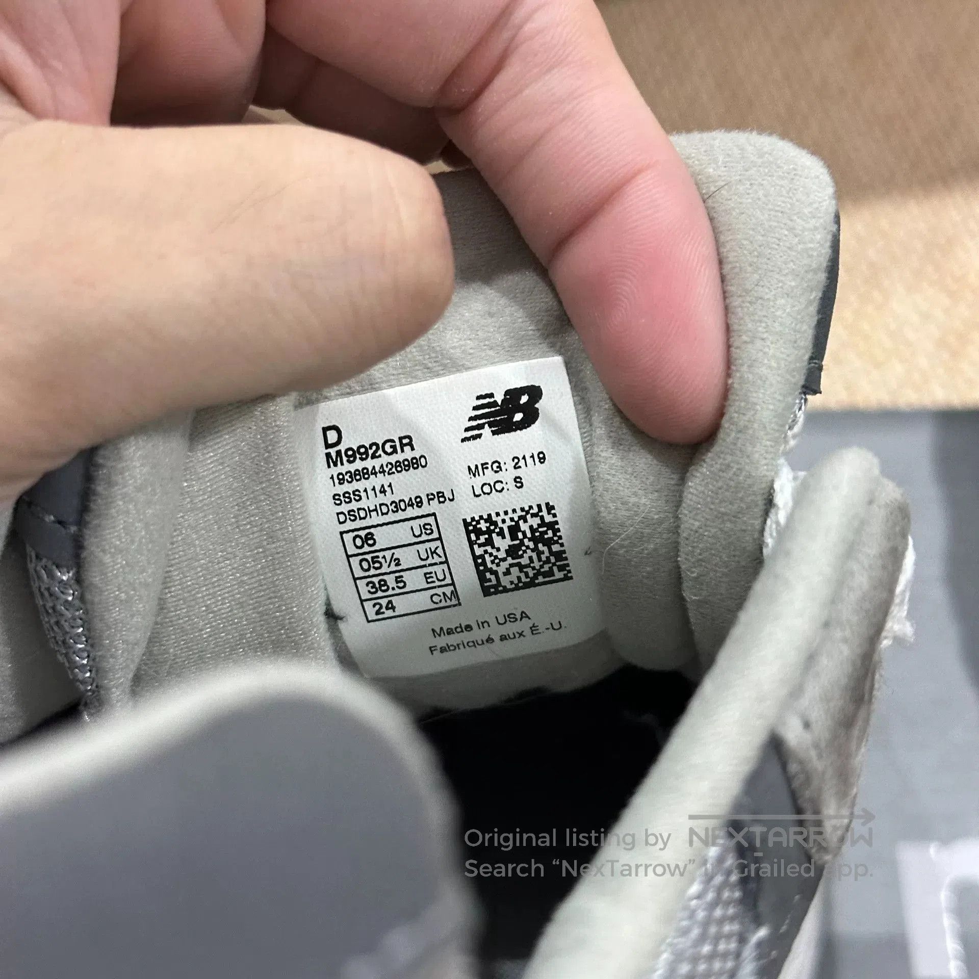 New Balance New Balance 992 Retro Casual Sneakers. Size US 5.5 / EU 38 - 5 Thumbnail