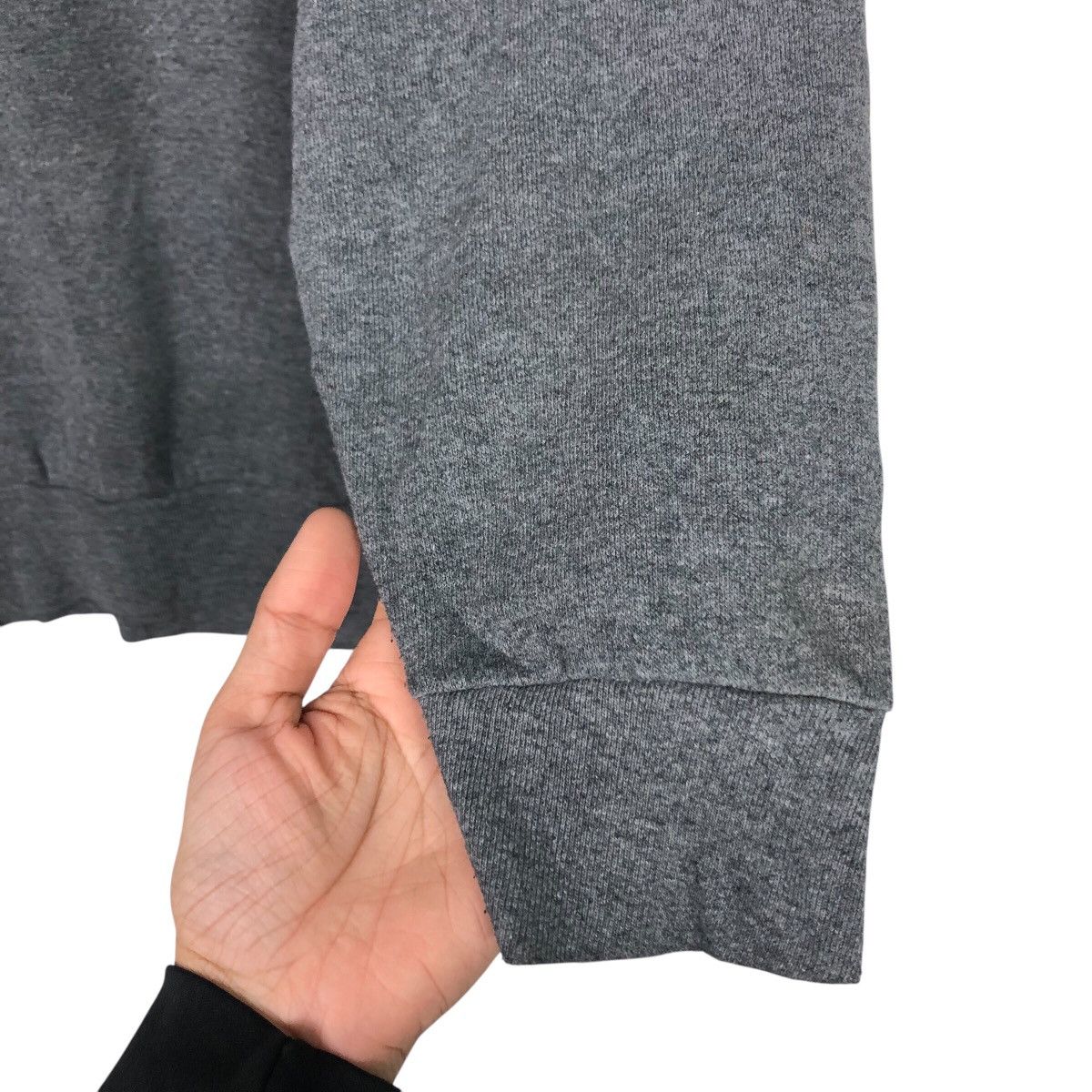 Vintage 📌Vintage Plain Sweatshirt Fruit Of The Loom Rich Grey Size US L / EU 52-54 / 3 - 12 Thumbnail