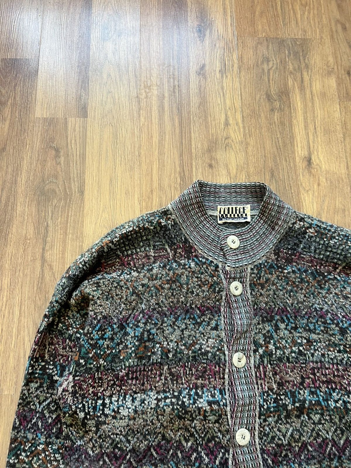 Vintage College by Ilaria Cazzaniga Knit Cardigan (Made in Italy) Size L / US 10 / IT 46 - 4 Thumbnail