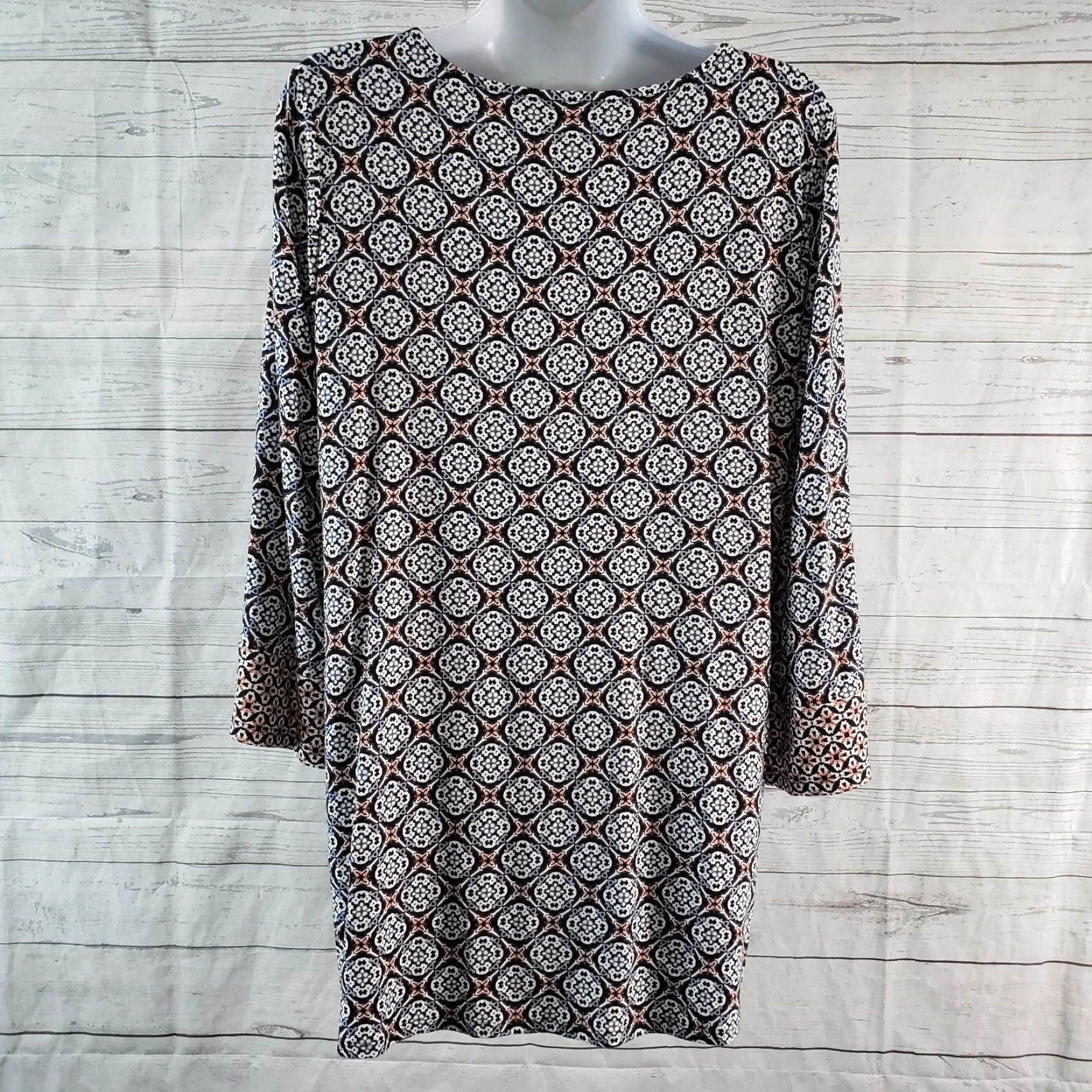 J. Jill J Jill Wearever Collection Blouse Womens Long Sleeve Size M Blue Pink Size M / US 6-8 / IT 42-44 - 4 Thumbnail