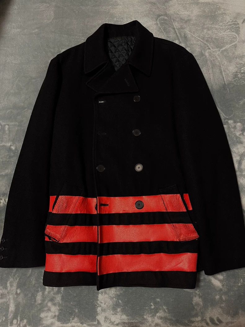 Helmut Lang HELMUT LANG size48 Double row knitted navy coat Size US M / EU 48-50 / 2 - 1 Thumbnail