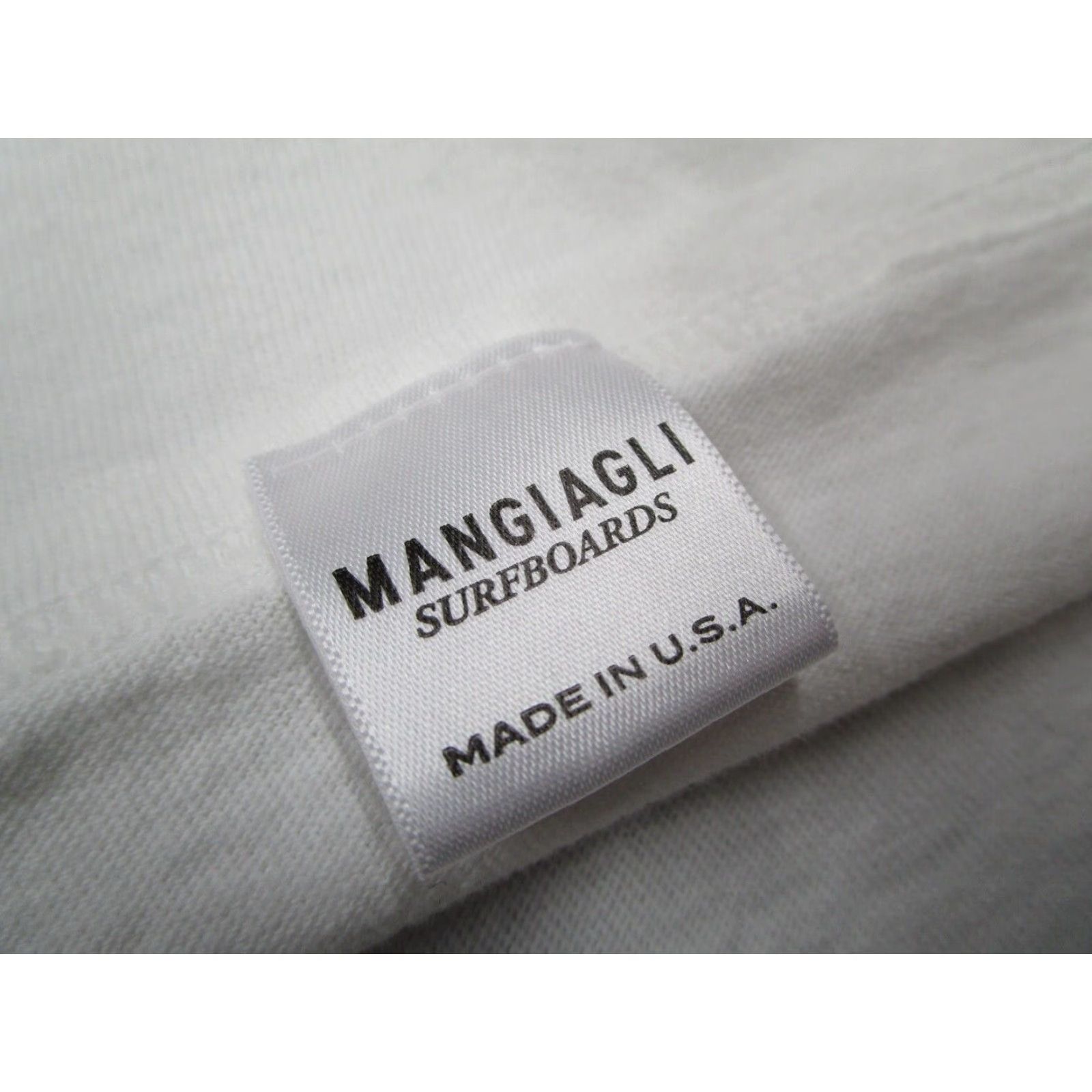 Vintage Mangiagli Surfboards Shirt Mens Large White Hermosa Beach Surf Made in USA Size US L / EU 52-54 / 3 - 4 Thumbnail