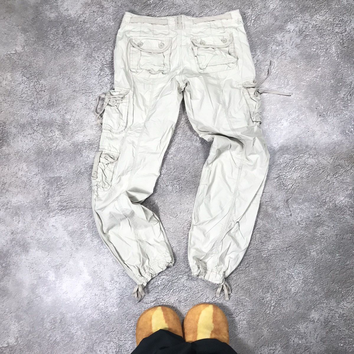 Vintage Vintage 90s Baggy Cargo Pants Parachute Flared Grunge 30 Size 30" / US 8 / IT 44 - 6 Thumbnail