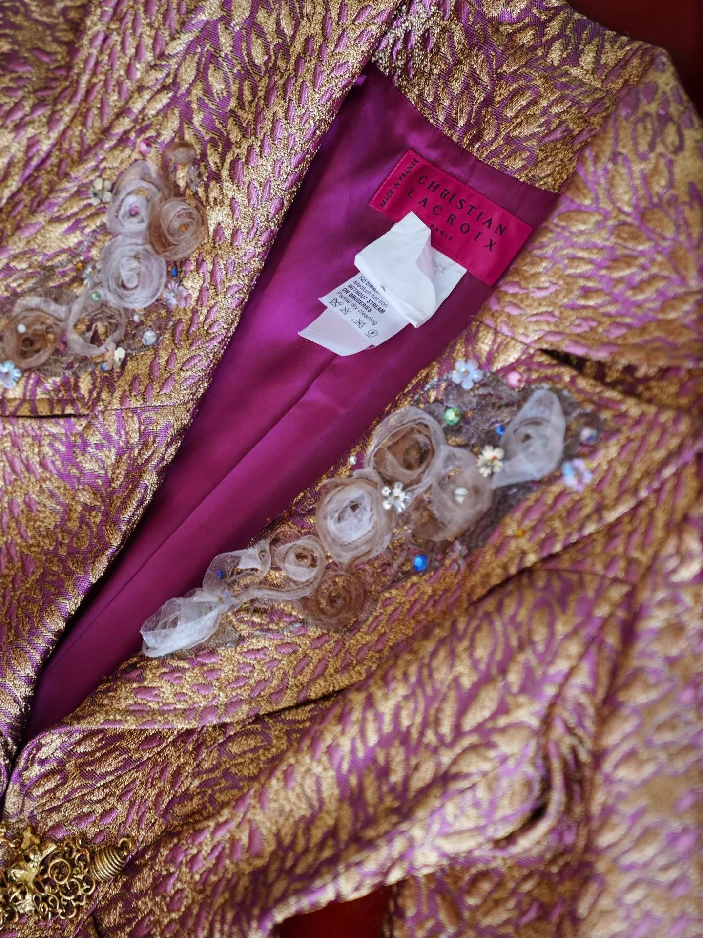 Christian Lacroix Christian Lacroix 1995 FW 2pc Wool Suit Gold-Embroidered Size XS / US 0-2 / IT 36-38 - 4 Thumbnail