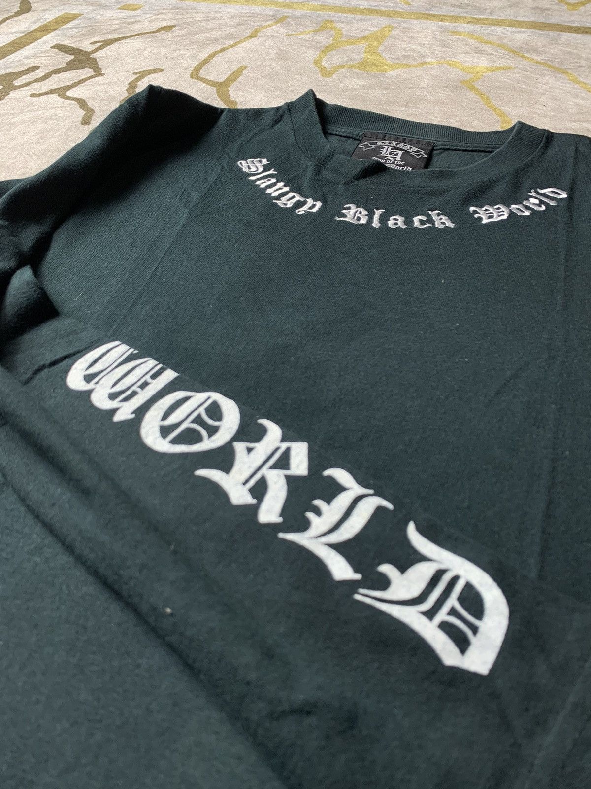Beauty Beast × Japanese Brand × Vintage Slangy Black World longsleeve Size US M / EU 48-50 / 2 - 4 Thumbnail