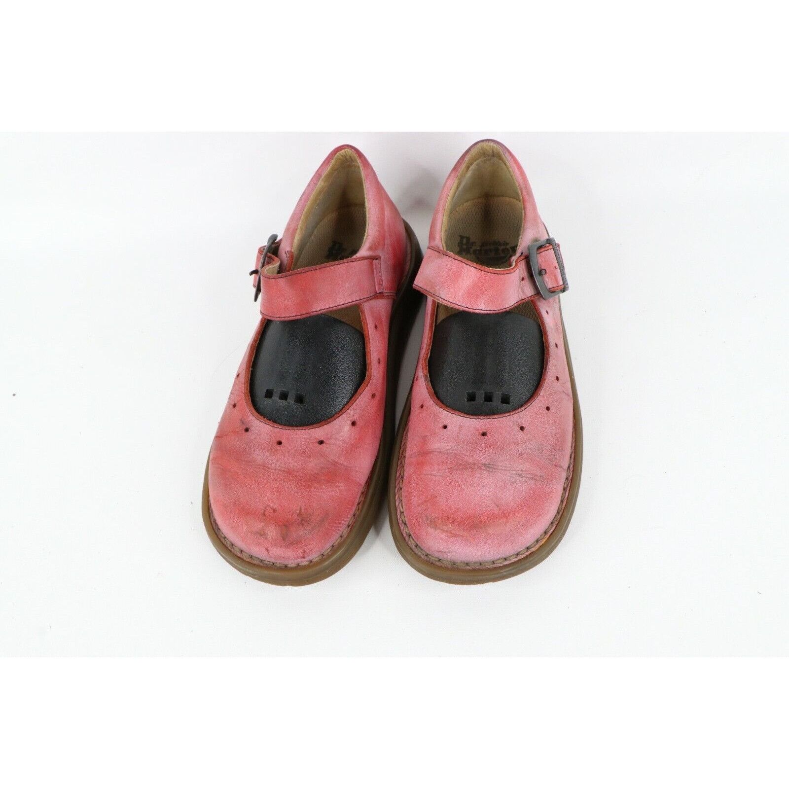 Dr. Martens × Vintage Vintage Dr Martens Distressed Chunky Leather Mary Jane Shoes Size US 6 / IT 36 - 2 Thumbnail