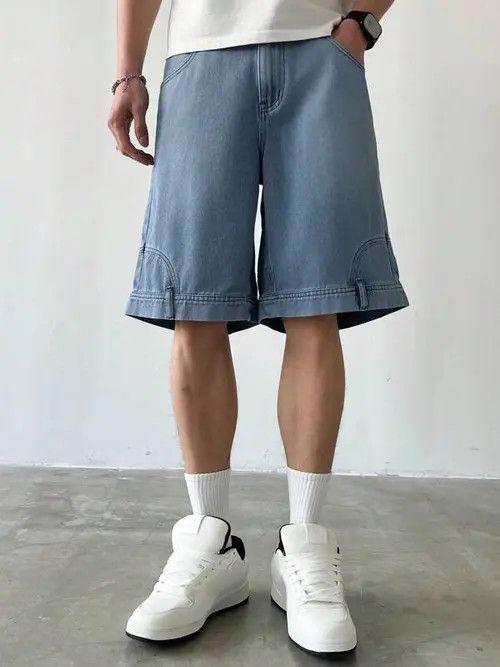 Jean Washed Designer vintage Unique jean shorts Size US 36 / EU 52 - 4 Thumbnail