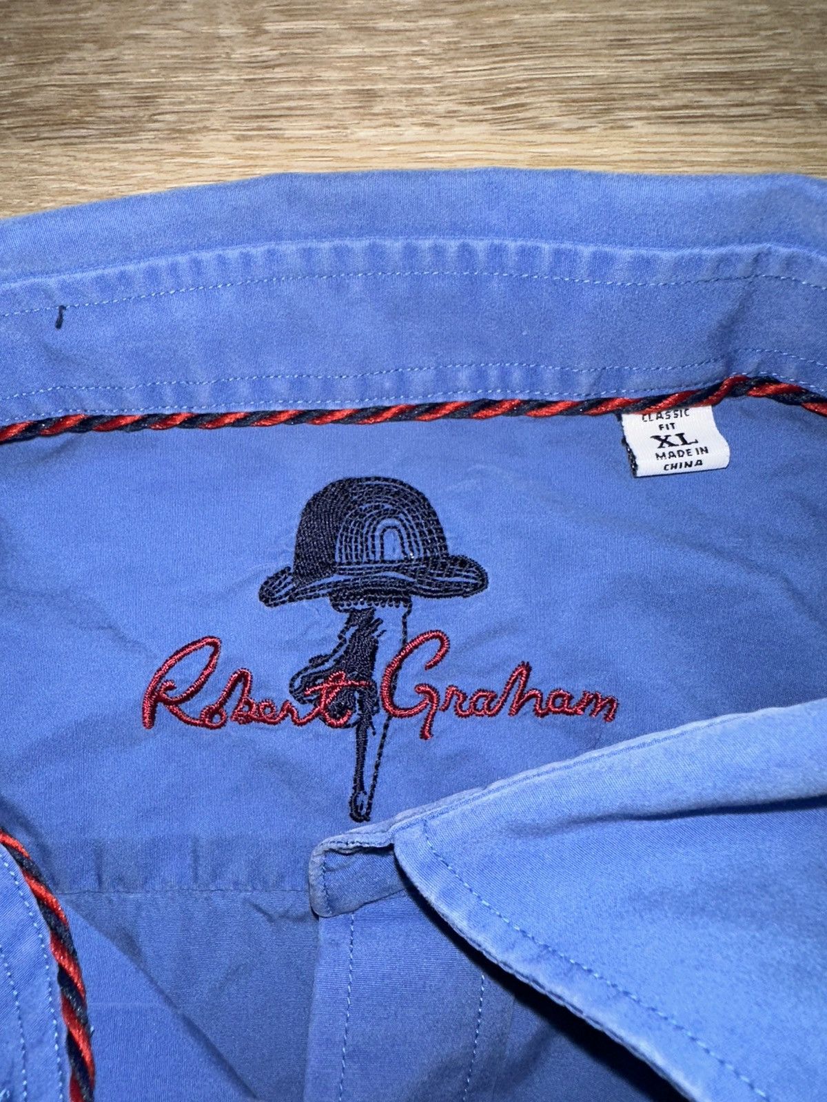 Robert Graham Robert Graham Blue Button Up Dress Shirt Size US XL / EU 56 / 4 - 6 Thumbnail