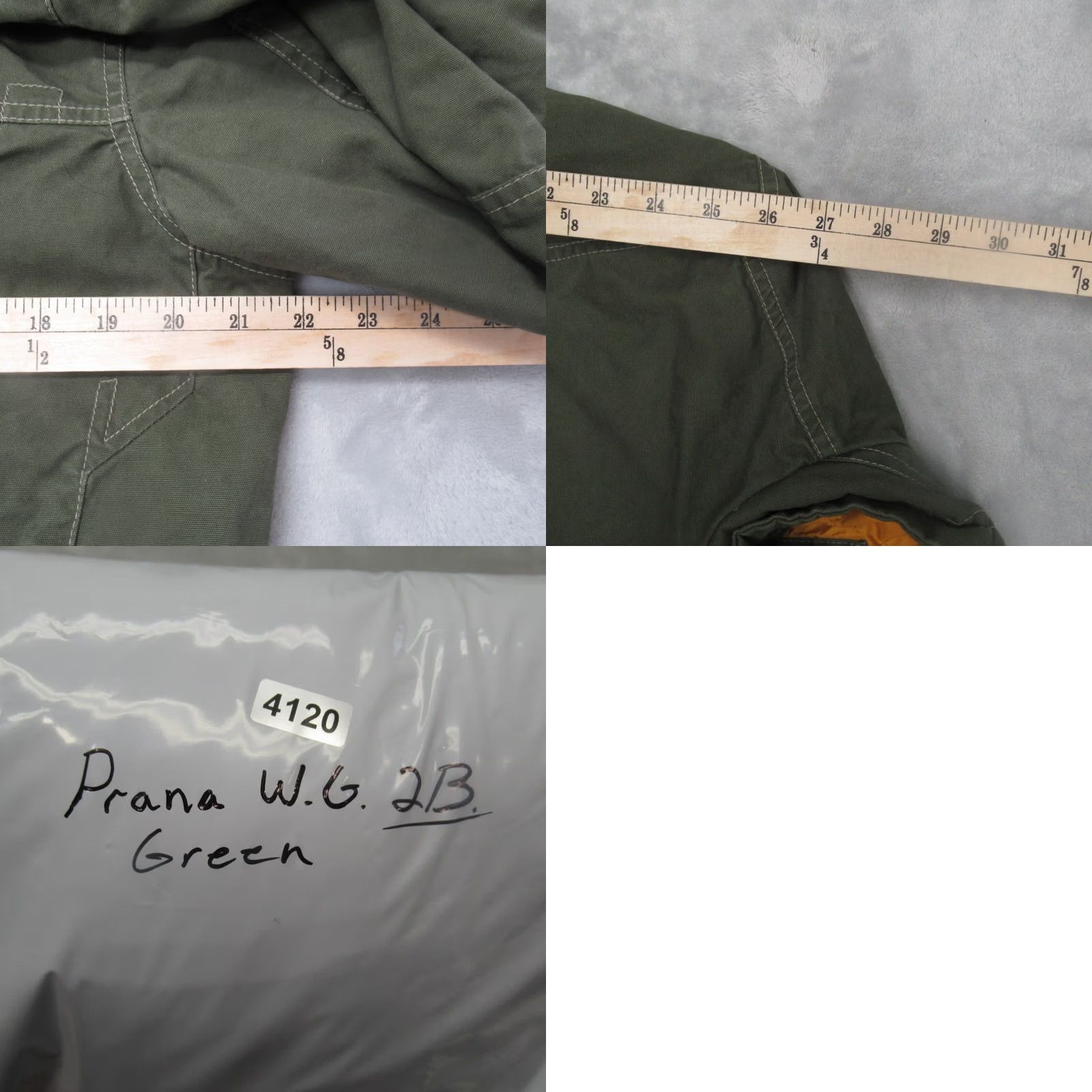 Prana prAna Jacket Womens Medium Green Canvas Pockets Insulated Quilt Lined Full Zip Jacket Size M / US 6-8 / IT 42-44 - 9 Thumbnail