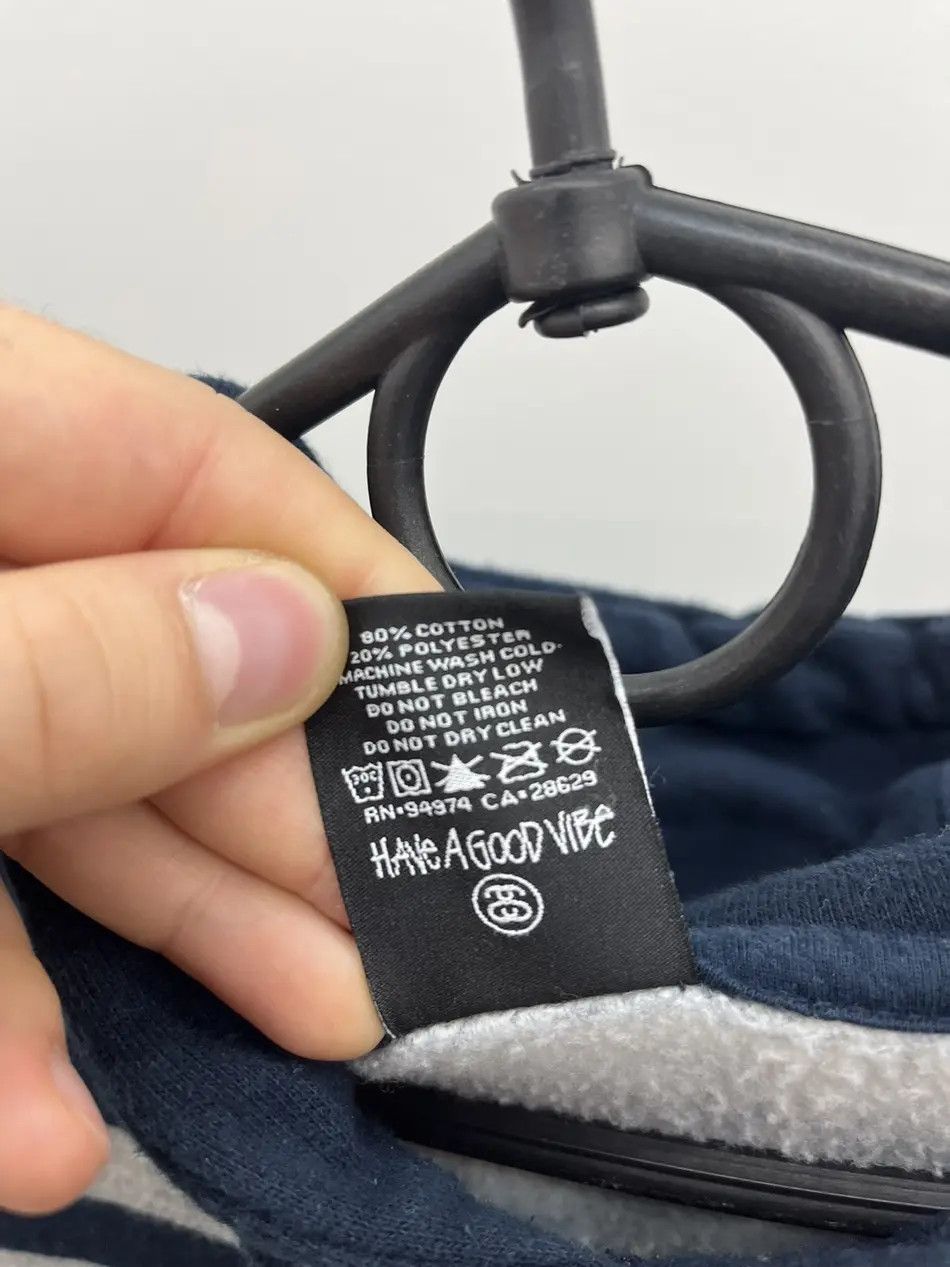 Stussy Stussy Stripped Big Logo Hoodie Size US L / EU 52-54 / 3 - 5 Thumbnail