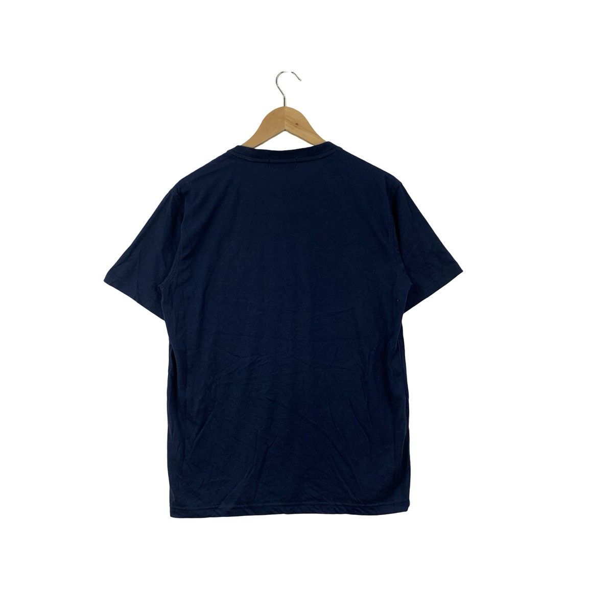 Vintage Vintage Navy Geometric Knit Pattern Pocket Tee Minimal Size US L / EU 52-54 / 3 - 8 Thumbnail