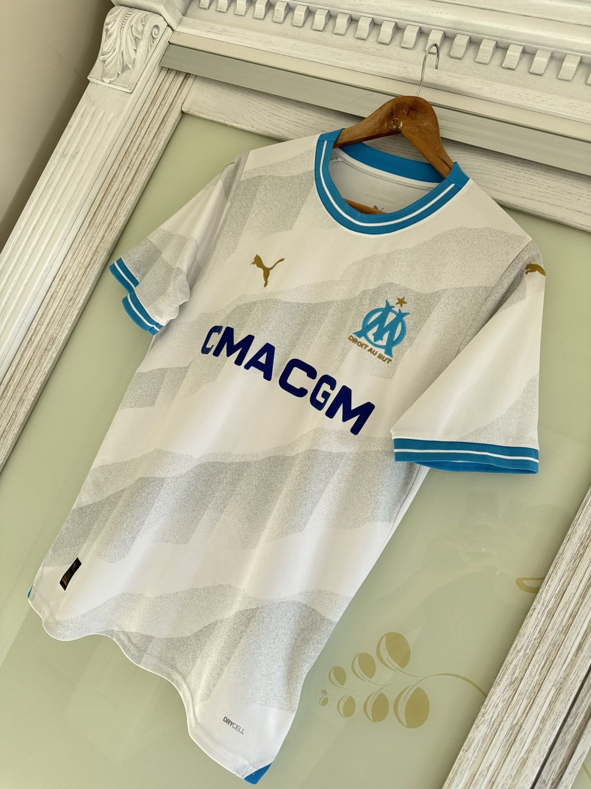 Puma Olympique Marseille 2023-2024 Home Soccer Jersey Shirt Kit Size US M / EU 48-50 / 2 - 3 Thumbnail