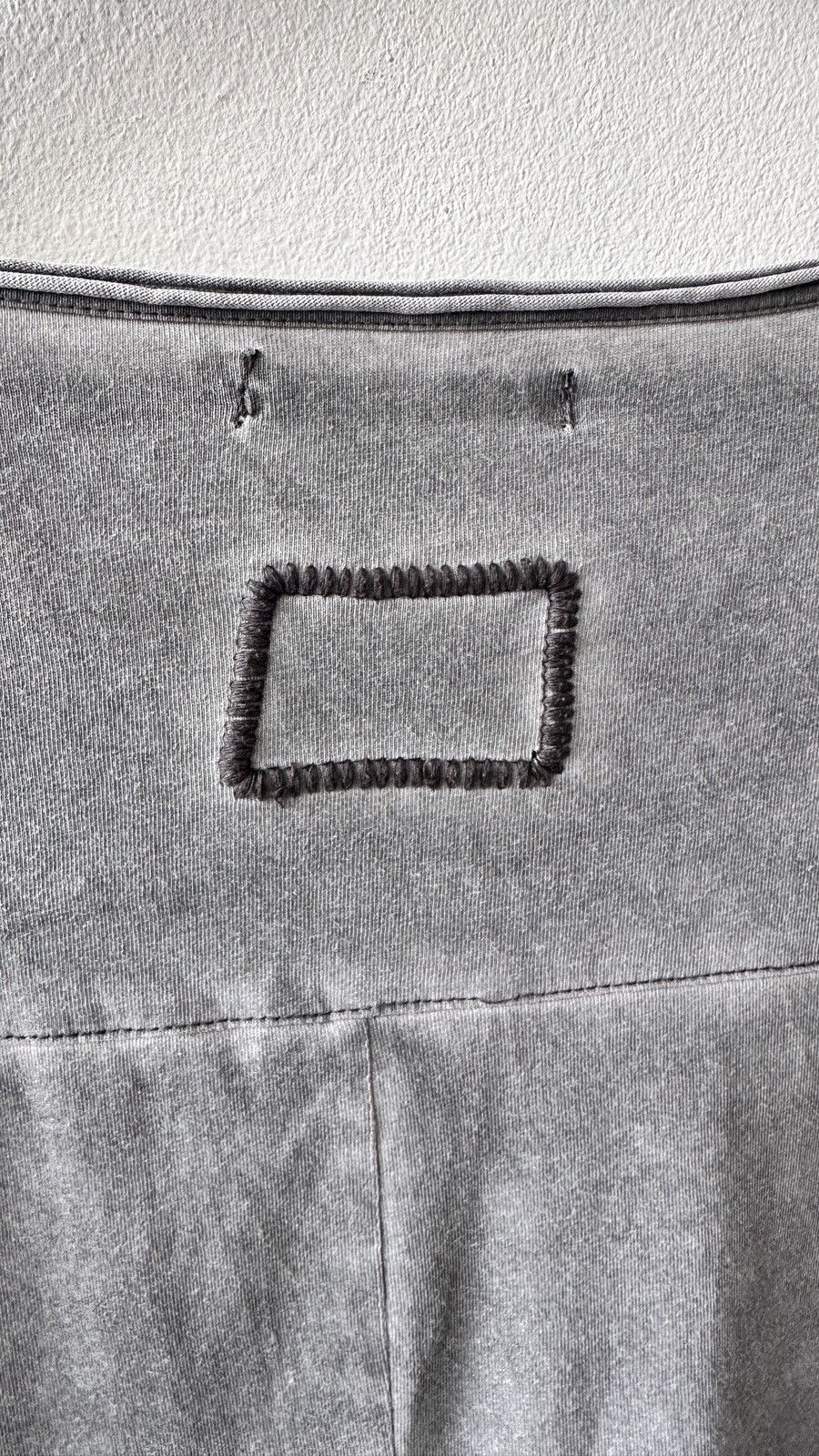 tigha Tigha Grey Acid Washed Longsleeve Cotton Top Raw Hem Grunge Size US L / EU 52-54 / 3 - 15 Thumbnail