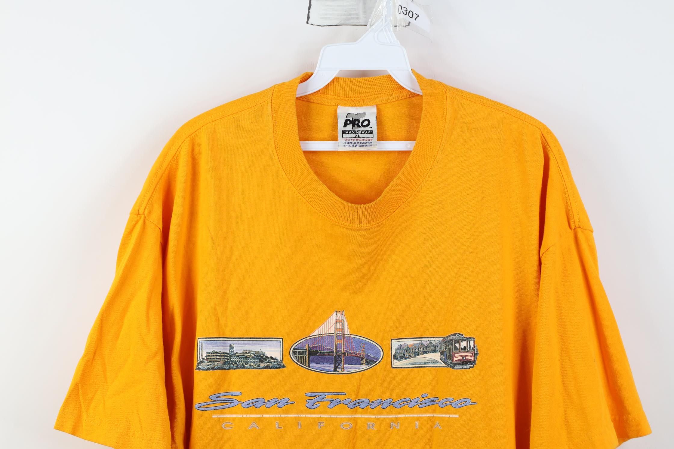Vintage Vintage 90s Y2K Streetwear California T-Shirt Yellow Size US XL / EU 56 / 4 - 2 Thumbnail