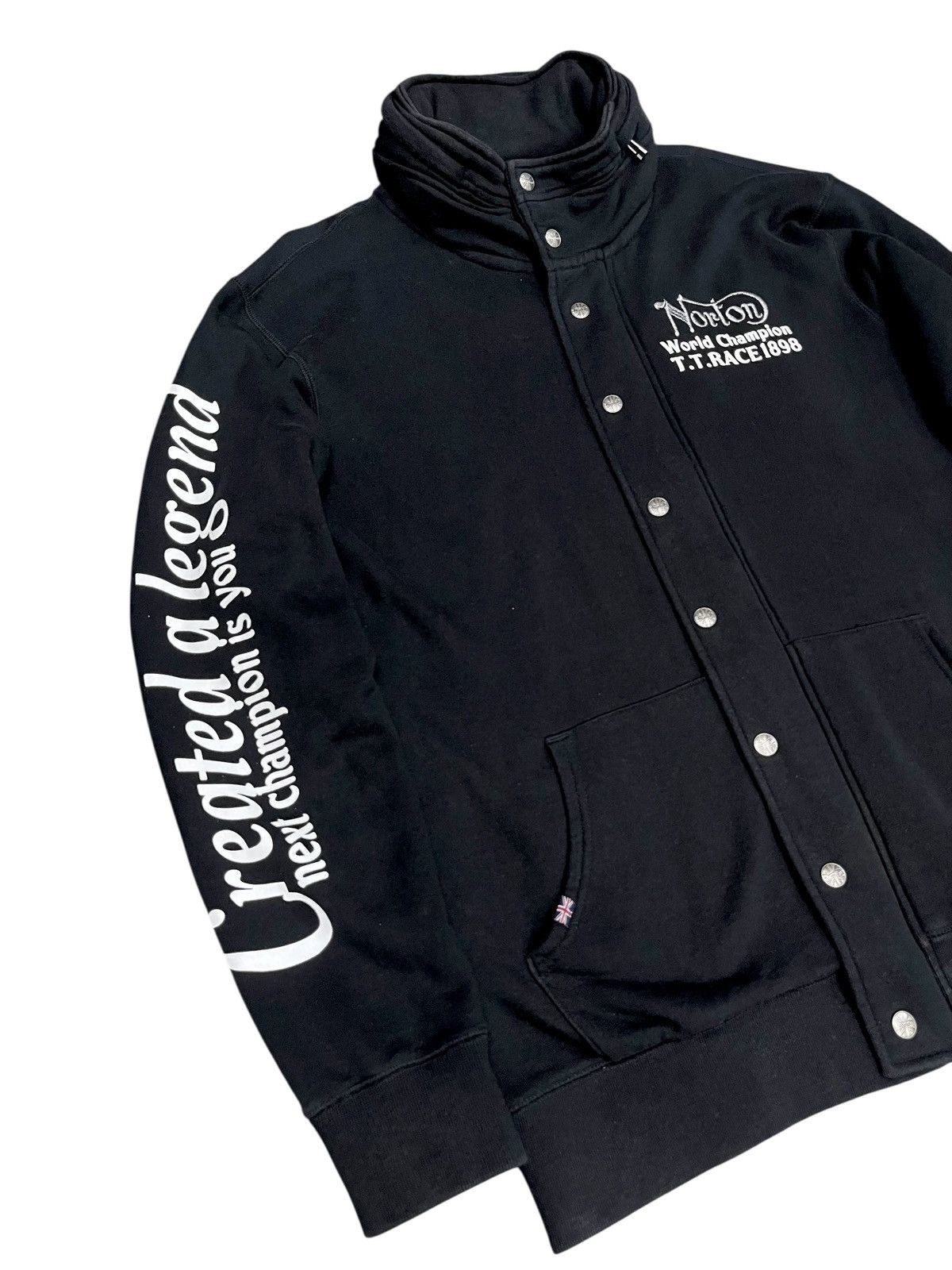 Norton 🔥Vintage NORTON Rocker Club Hoodie w/ Moto Punk Graphics Size US L / EU 52-54 / 3 - 6 Thumbnail