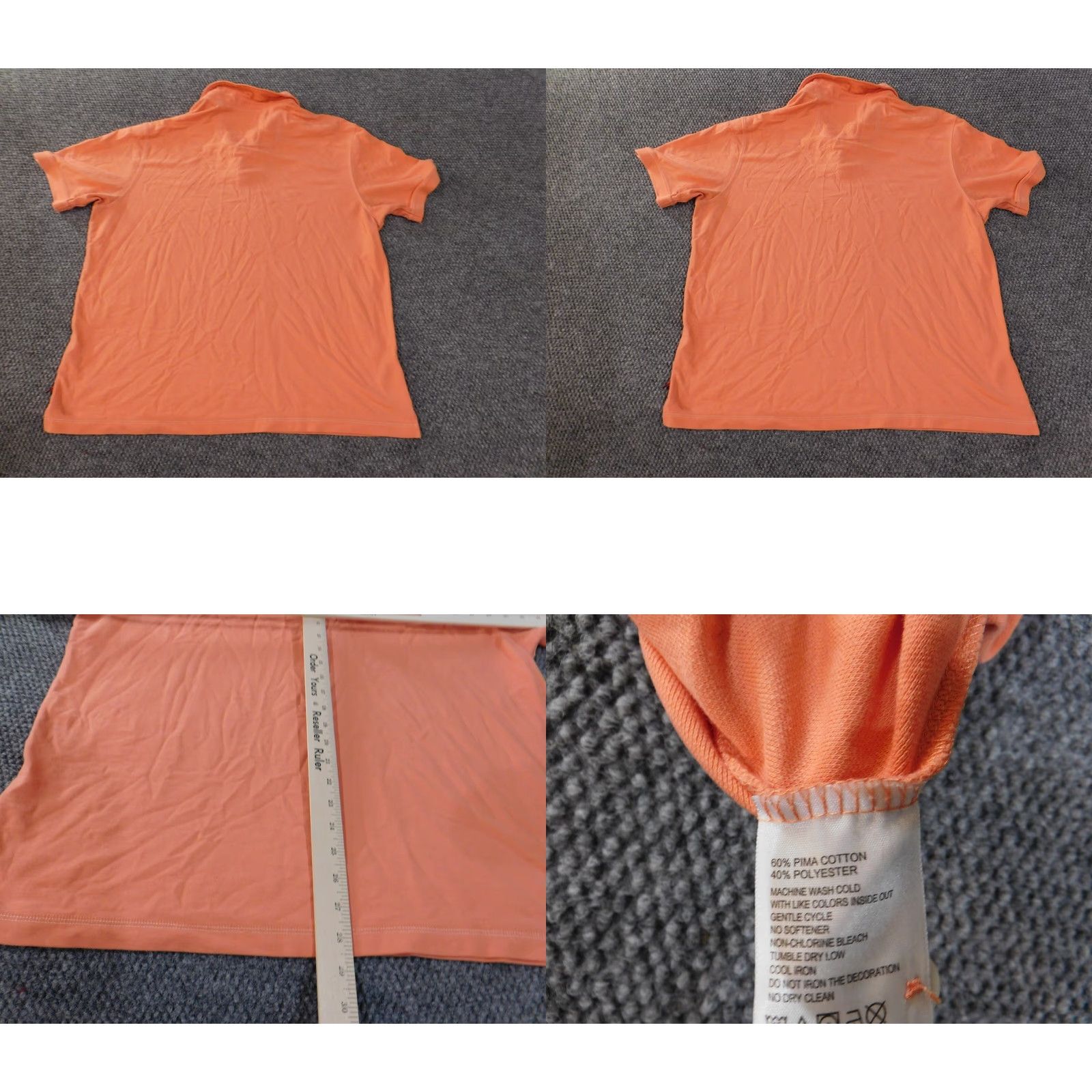 Tommy Bahama Tommy Bahama Polo Shirt XL Mens Orange Short Sleeve Button Up Knit Cotton Polyester Classic Check Logo Breathable Vintage No Size US XL / EU 56 / 4 - 8 Thumbnail