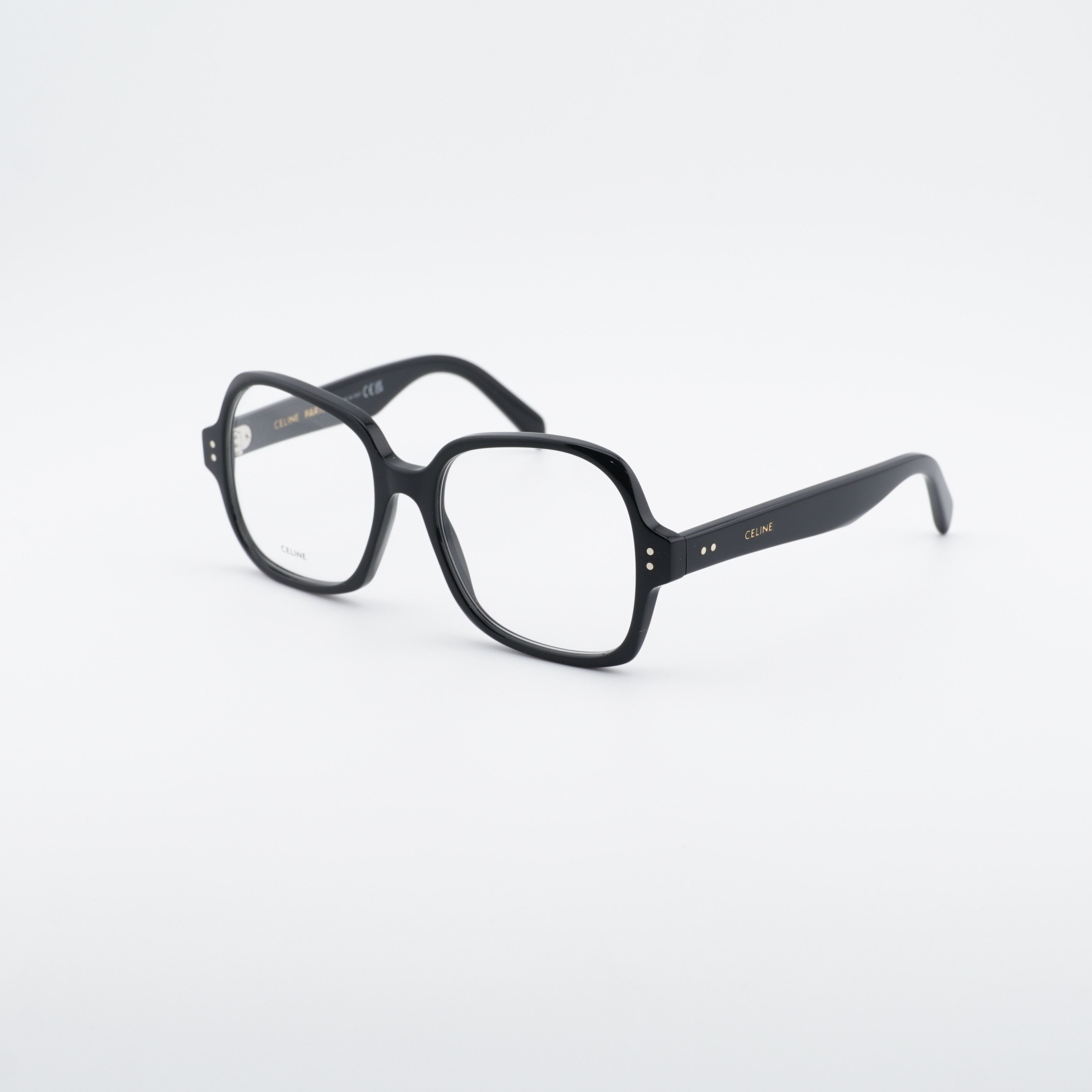Celine Celine CL50148I 001 Eyeglasses Shiny Black 53mm Square Frame Size ONE SIZE - 1 Thumbnail