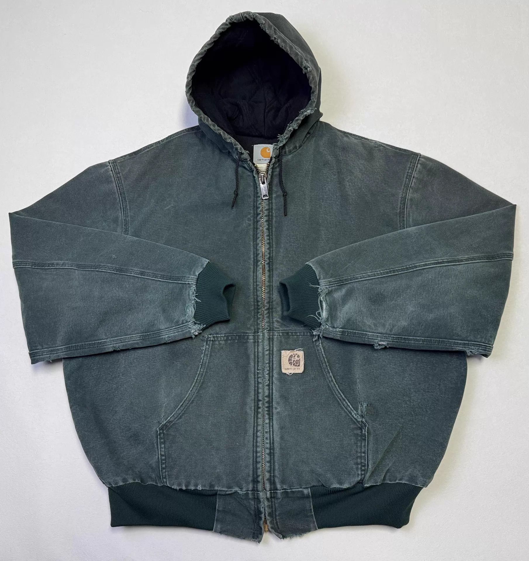 Carhartt Vtg Carhartt J68 HTG XL Hunting Green Hood Jacket Size US XL / EU 56 / 4 - 1 Thumbnail
