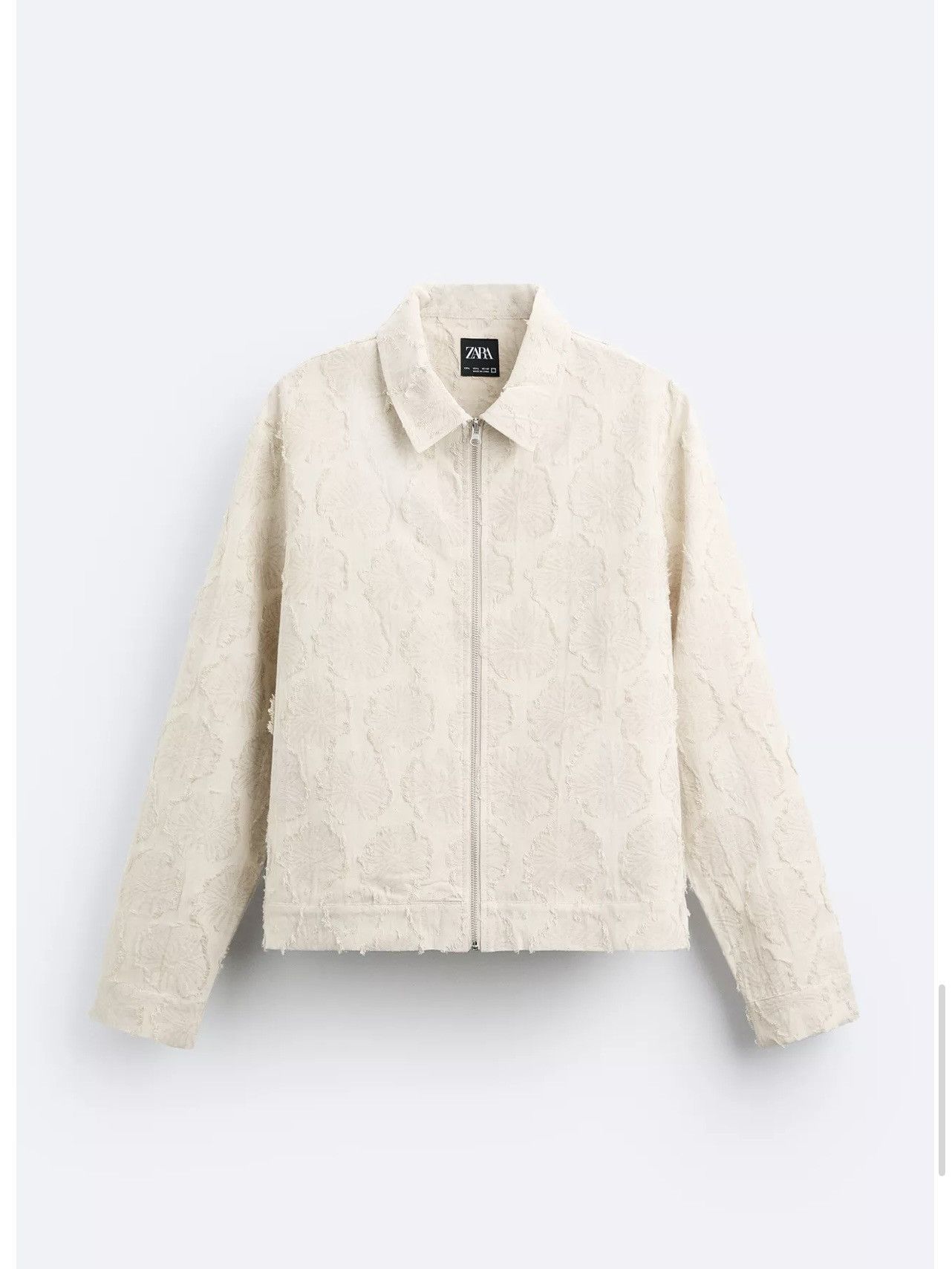 NEW ZARA FLORAL JACQUARD JACKET SIZE S