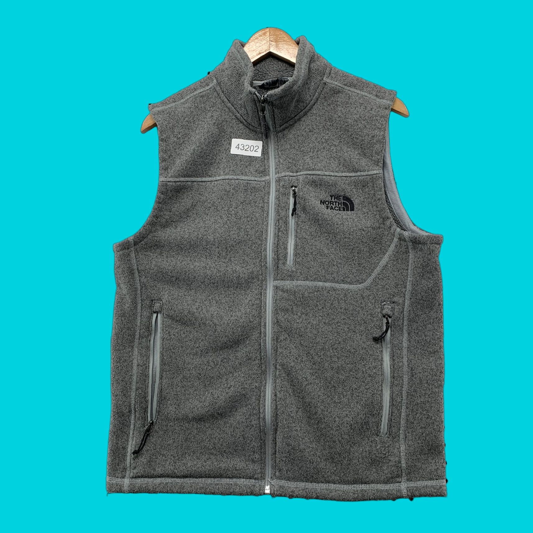 The North Face The North Face Sweater Vest Gray Mens M Sleeveless Zip Pocket Bomber Jacket Style Regular Full Zip Winter Spring Fall Size US M / EU 48-50 / 2 - 1 Thumbnail